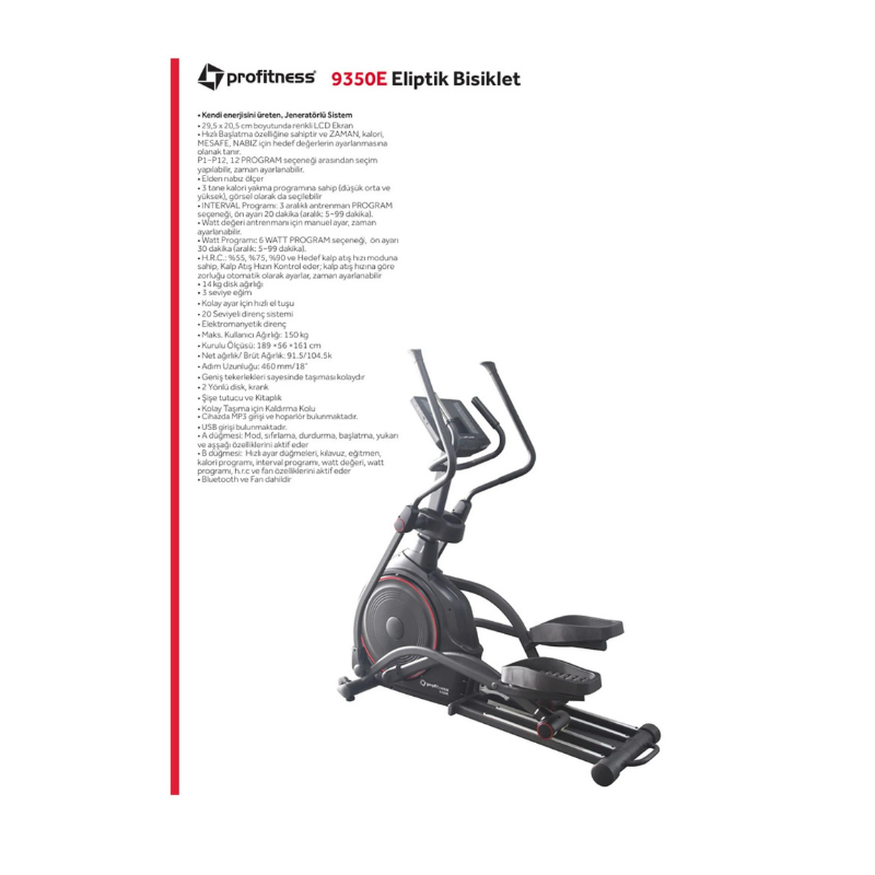 Profitness 9350E Eliptik Bisiklet