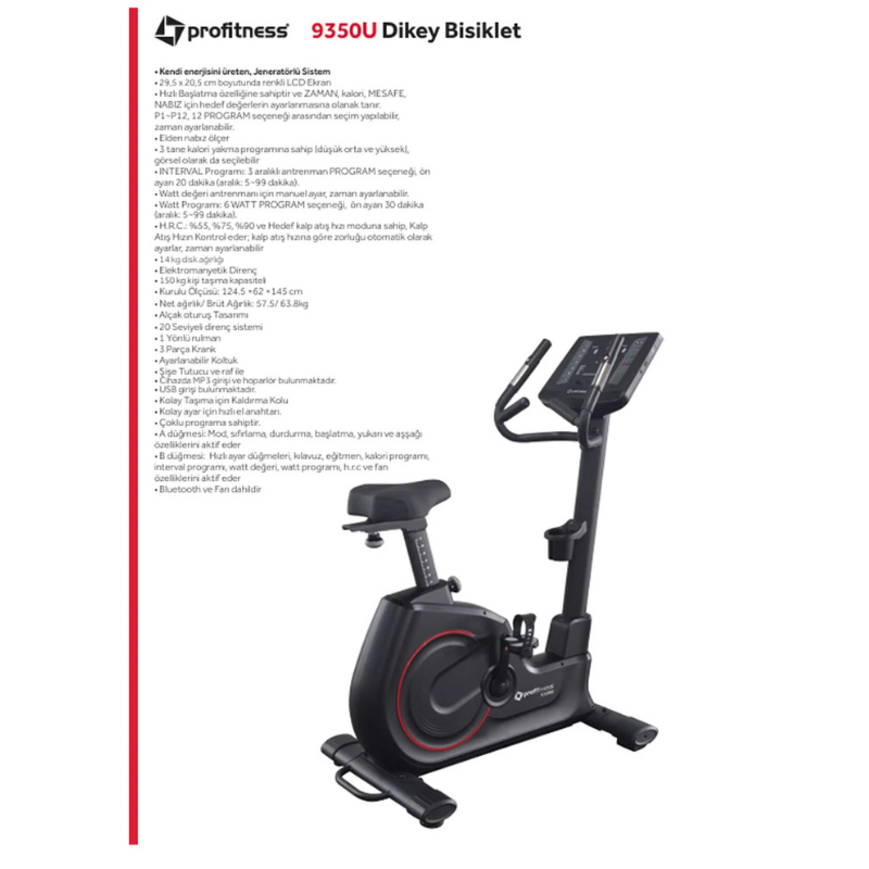 Profitness 9350U Dikey Bisiklet