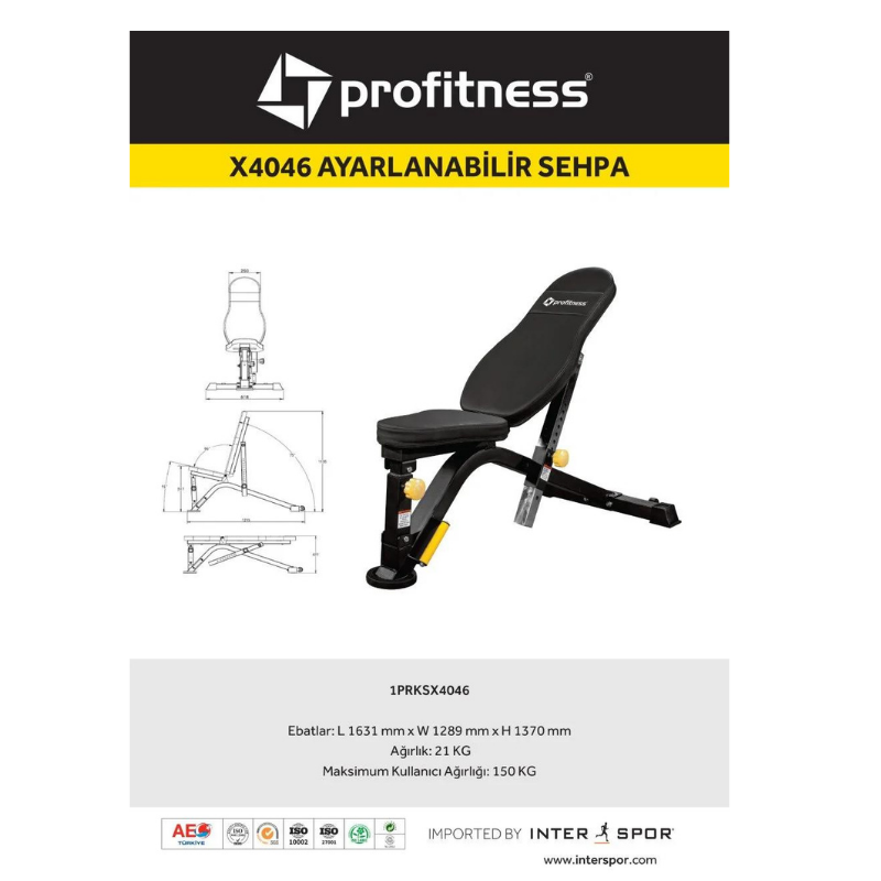 ProFitness X4046 Multi Adjustable Bench