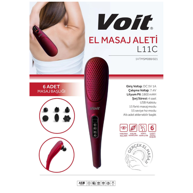 Voit El Masaj Aleti Kırmızı
