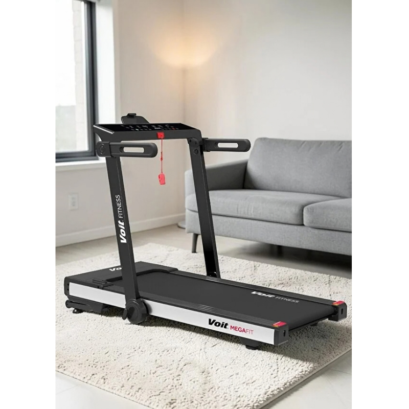 Voit Mega Fit Otomatik Eğimli 50X125 cm Geniş Bant Koşu Bandı 16KM Hız Bluetooth Uygulama Kurulum Gerektirmez