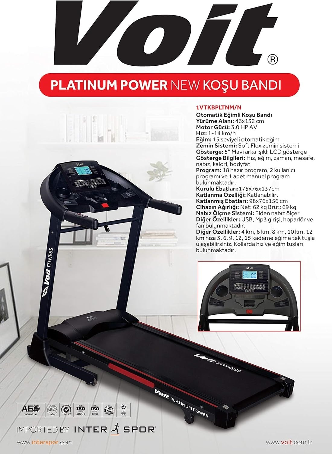 Voit Platinum Power Koşu Bandı