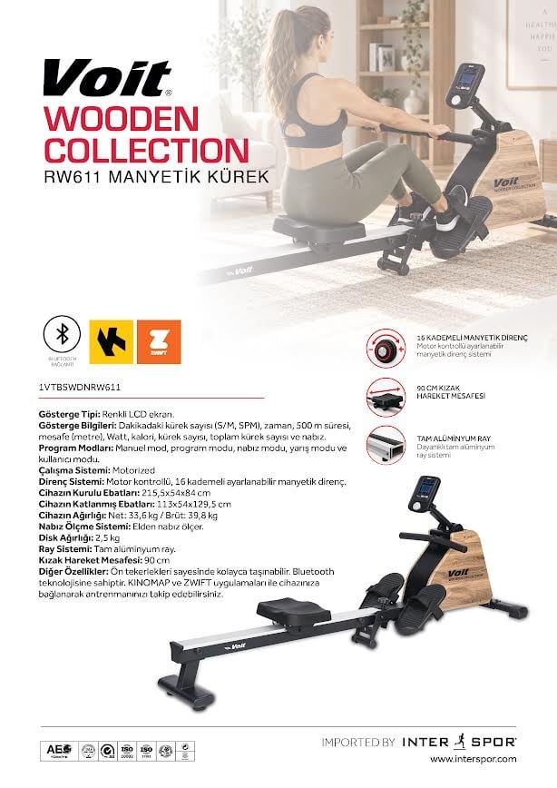 Voit Wooden Collection RW611 Manyetik Kürek