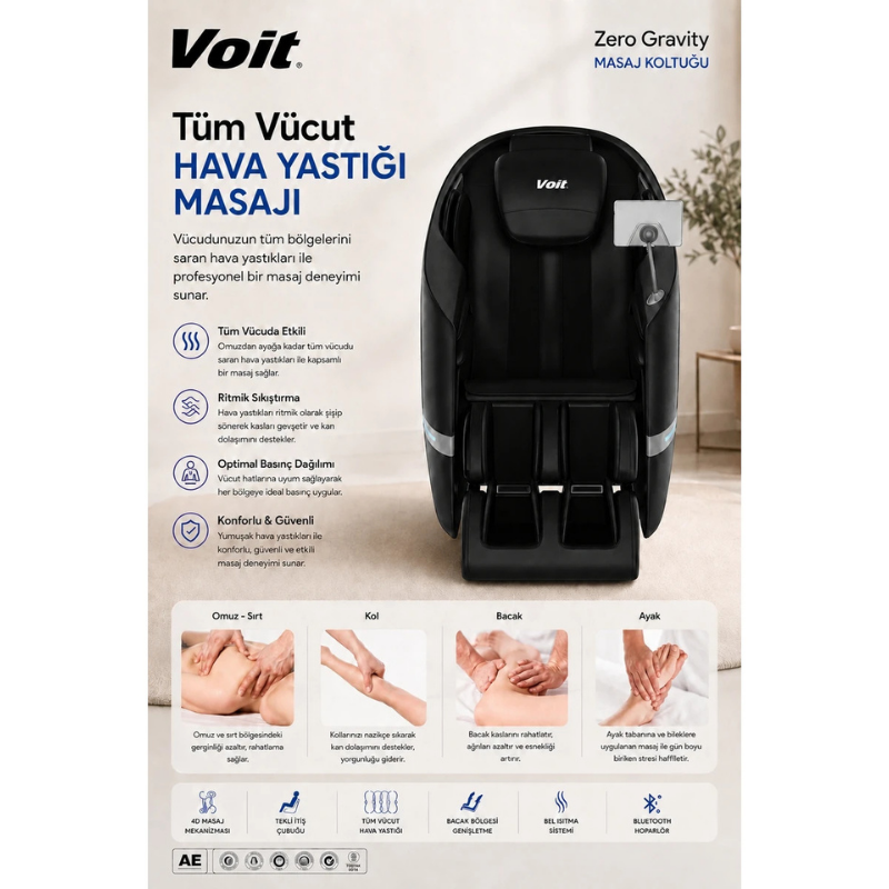 Voit Zero Gravity Masaj Koltuğu Siyah