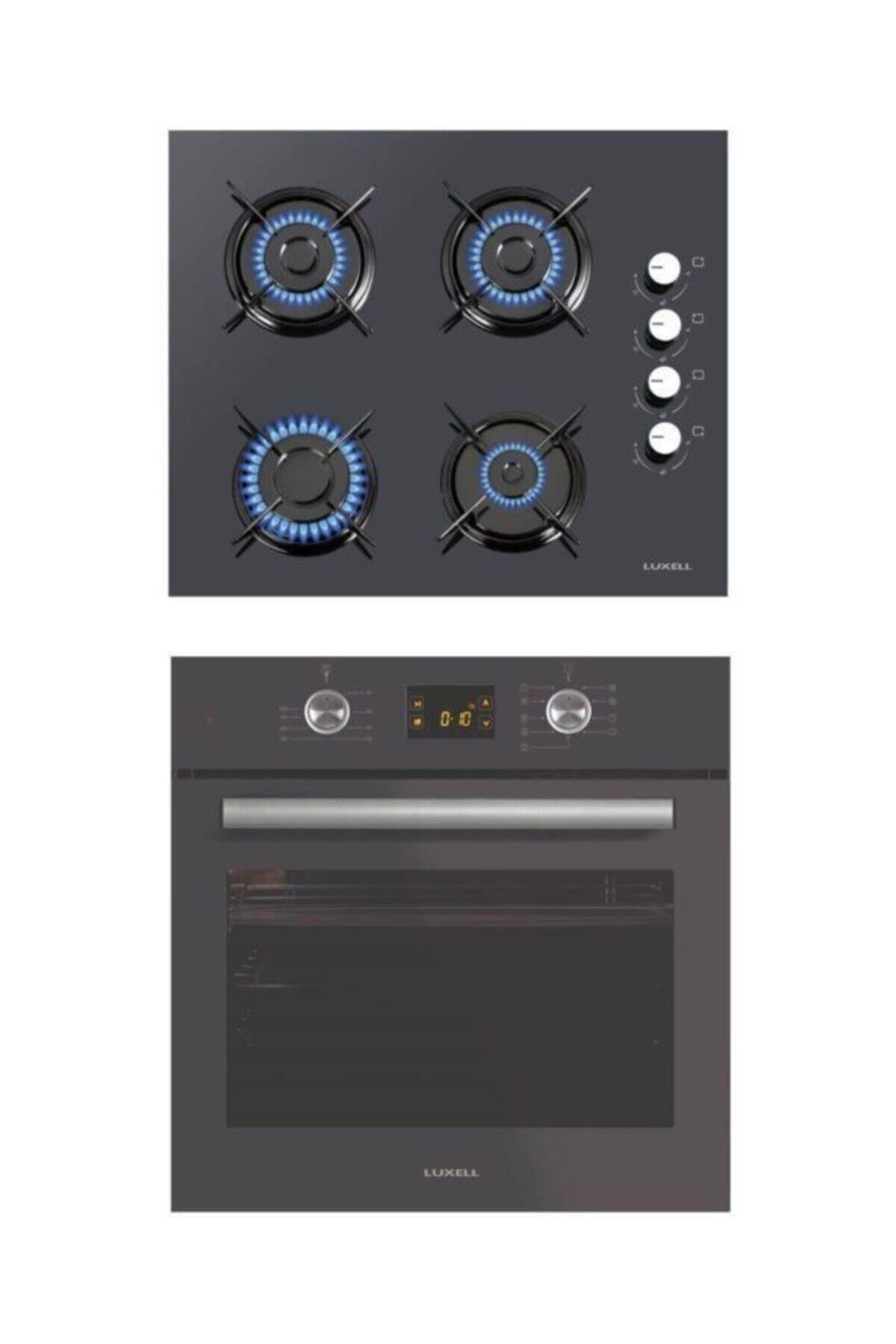 2'li Ankastre Set (B66-sf2 Ddt Dokunmatik Dijital Antrasit Fırın- Lx-40 Tahdf Antrasit Ocak)