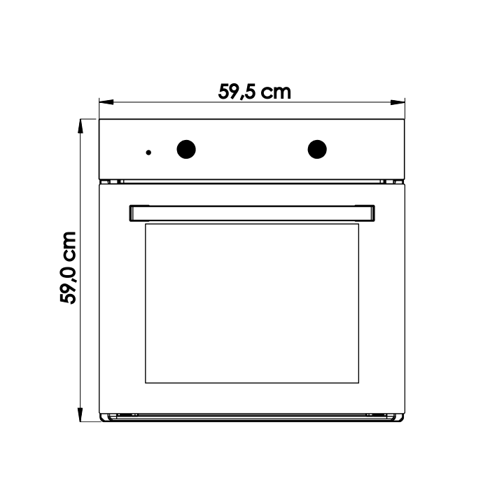 B66-S2 Siyah Ankastre Fırın