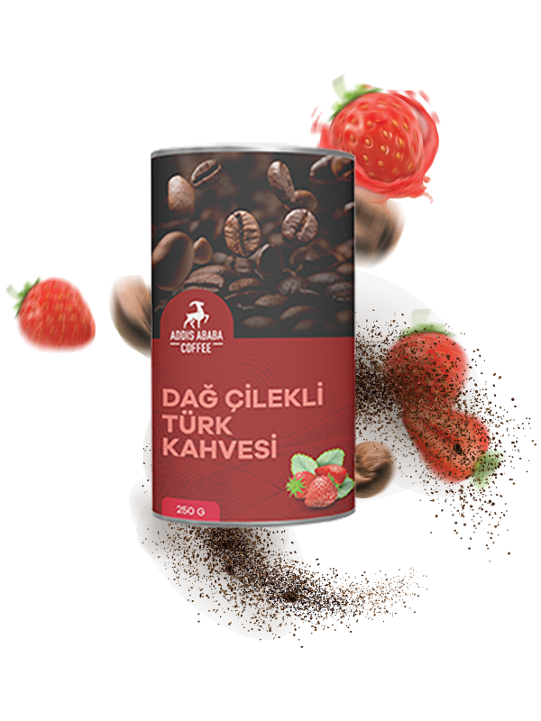 Dağ Çilekli Türk Kahvesi , Aromalı Türk Kahvesi  250 gr