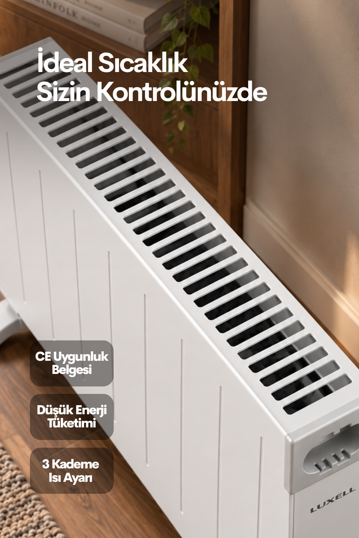 HC-2947  E-T  KONVEKTÖR KÖŞELİ BEYAZ.LUXELL.