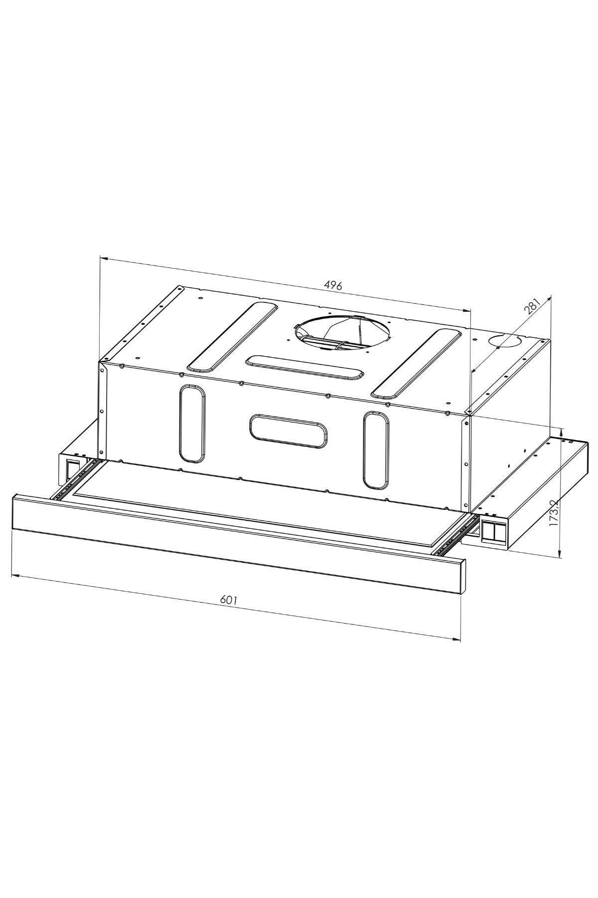 Inox Aspiratörlü Set Üstü Ocaklı Takım (ds6-905 Aspiratör + Lx-420f Ocak)