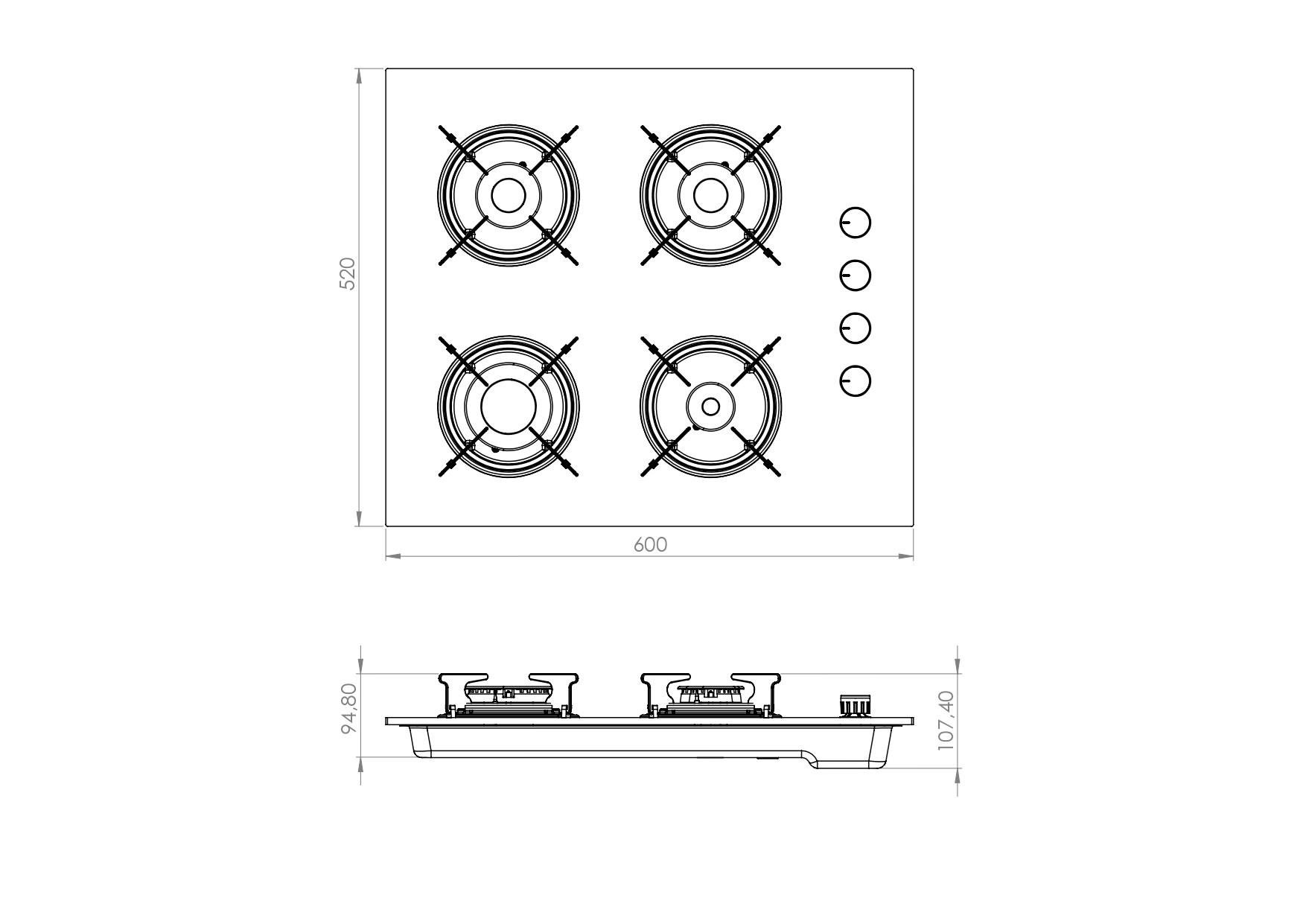 LUXELL 2 Lİ BEYAZ CAM ANKASTRE SET (PLATINUM FIRIN - OCAK)