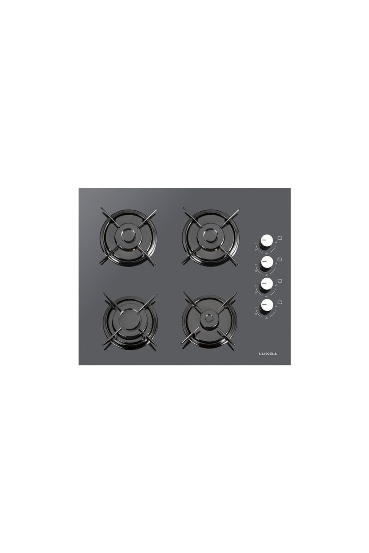 LUXELL 2 Lİ METALİK GRİ CAM ANKASTRE SET (OCAK-OPALL FIRIN)