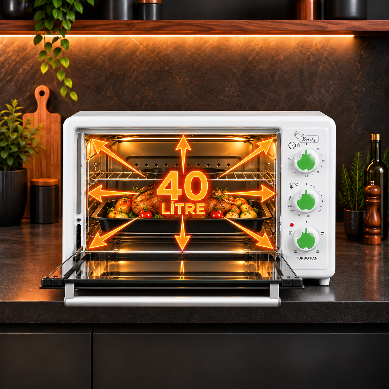 Luxell 40 Litre Börekçi Mini Fırın – LX-3675
