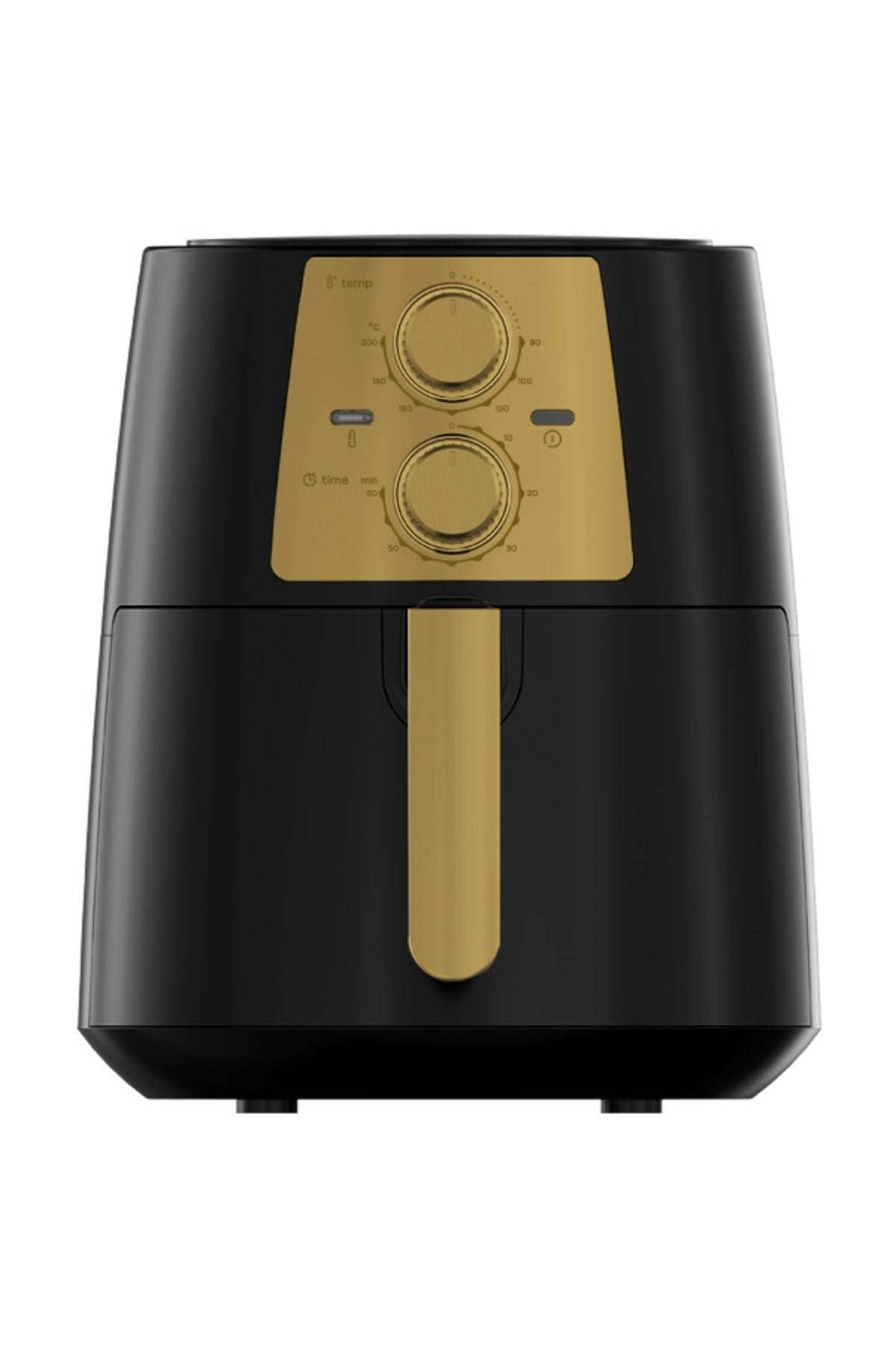 Luxell 5,5 Lt Fastfryer (Gold-Black) (LX-FC5927)