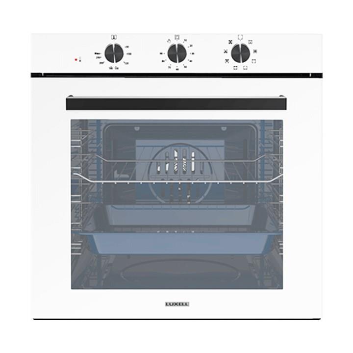 Luxell 88 Litre Süper Kristal Beyaz Cam Ankastre Set