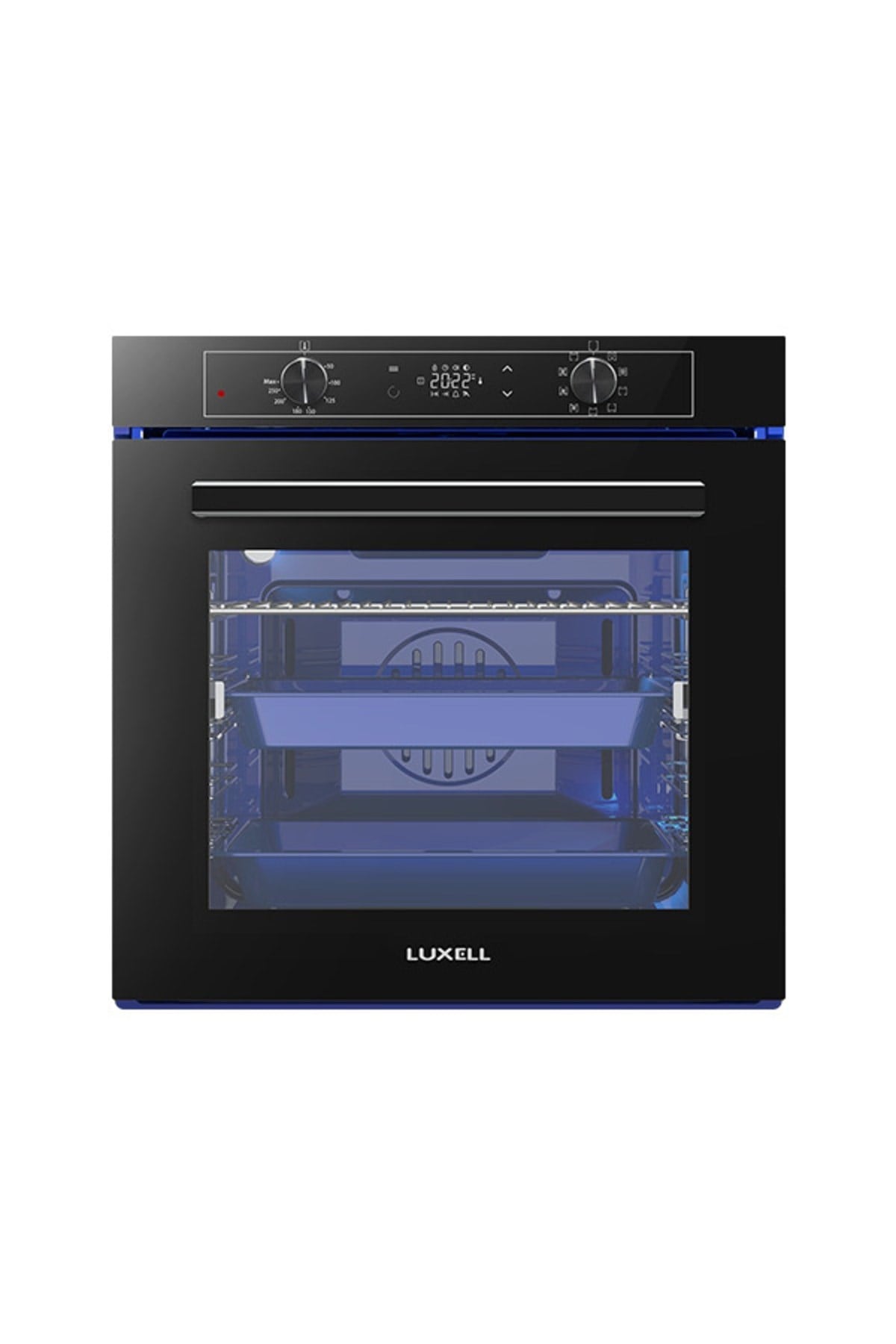 Luxell 88 Lt Platınum Siyah Cam Ankastre Set