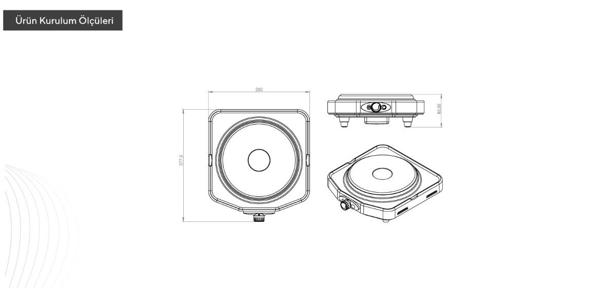 Luxell  Elektrikli Hotplate Gri Ocak – LX-7011