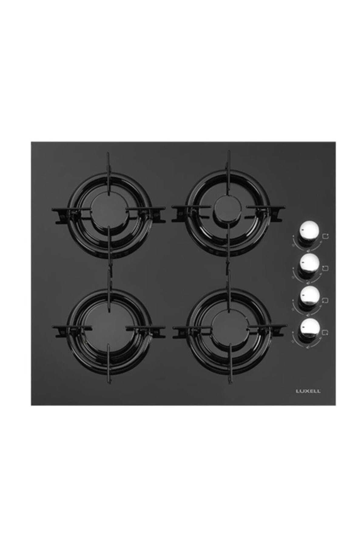 Luxell Kristal Siyah Cam Ankastre Set 