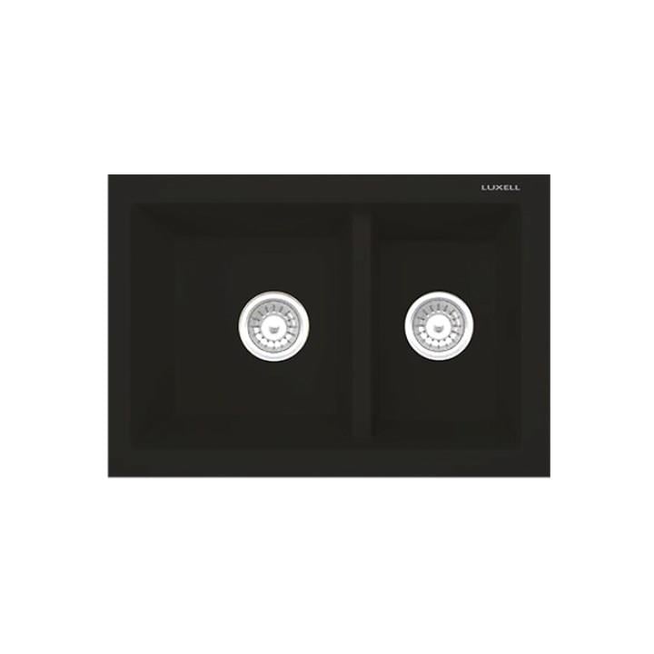 Luxell Lena Siyah 1,5 Göz Granit Eviye (Lx-665)