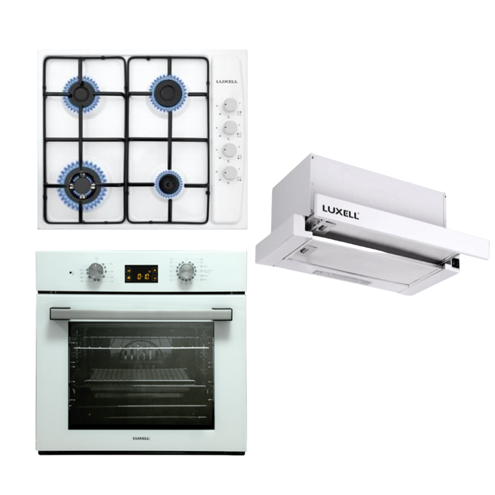 LUXELL PLUS BEYAZ ANKASTRE SET