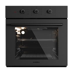 Luxell Prime Glass Aspiratörlü Siyah Cam Ankastre set 