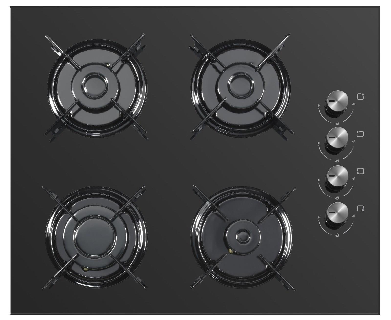 Luxell Set Üstü Oval Siyah Cam Ocak (40-TSHDF)