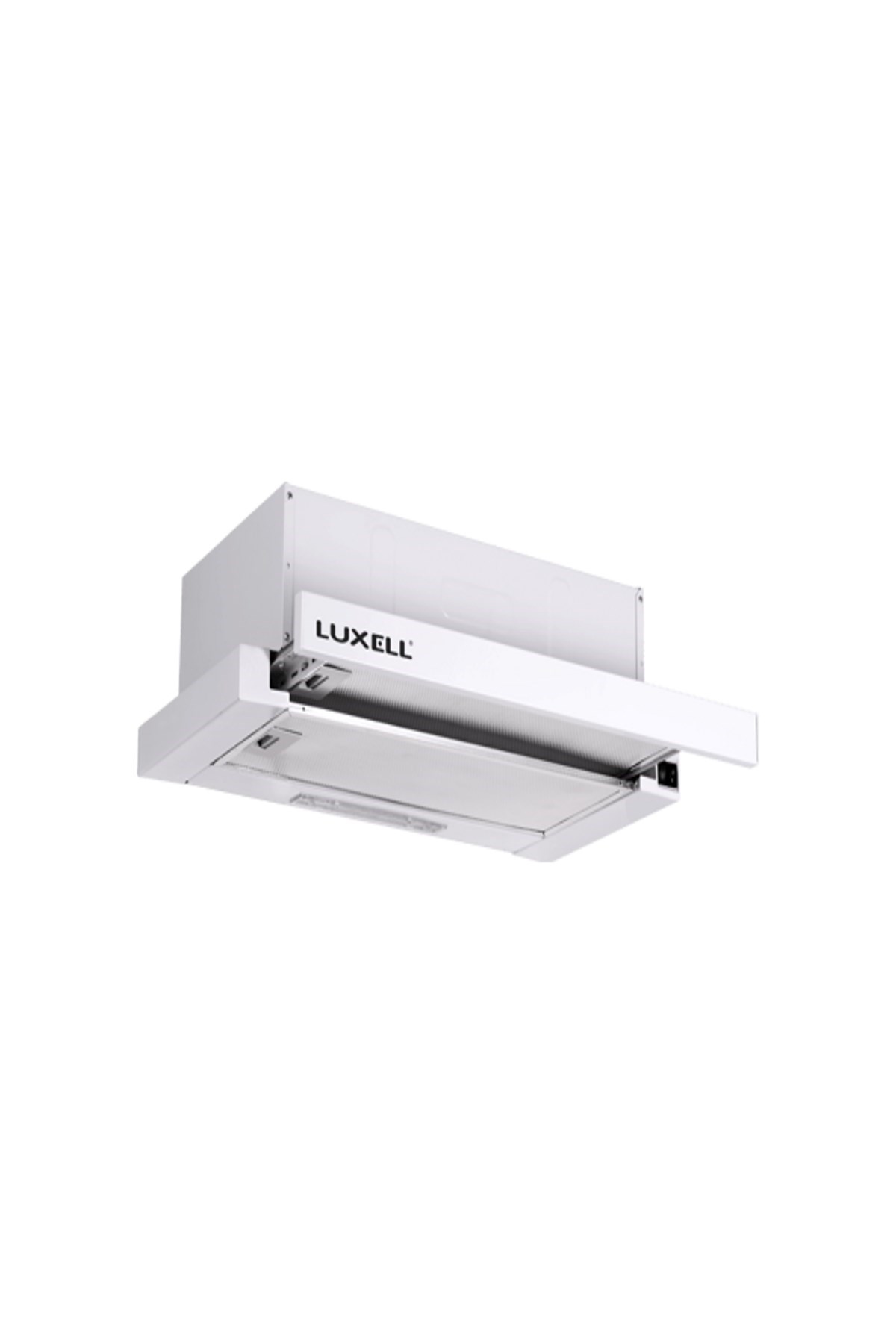 Luxell Süper Kristal Aspiratörlü Beyaz Cam Ankastre Set