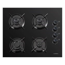 Luxell Süper Kristal Aspiratörlü Siyah Cam Ankastre Set