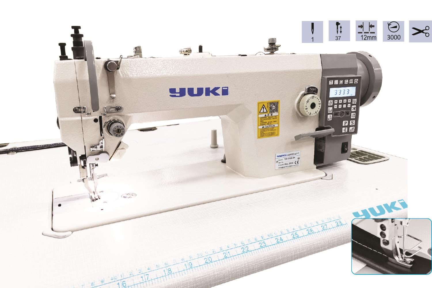 Yuki Çift Papuç Tek İğne Makine İplik Kesicili 12mm