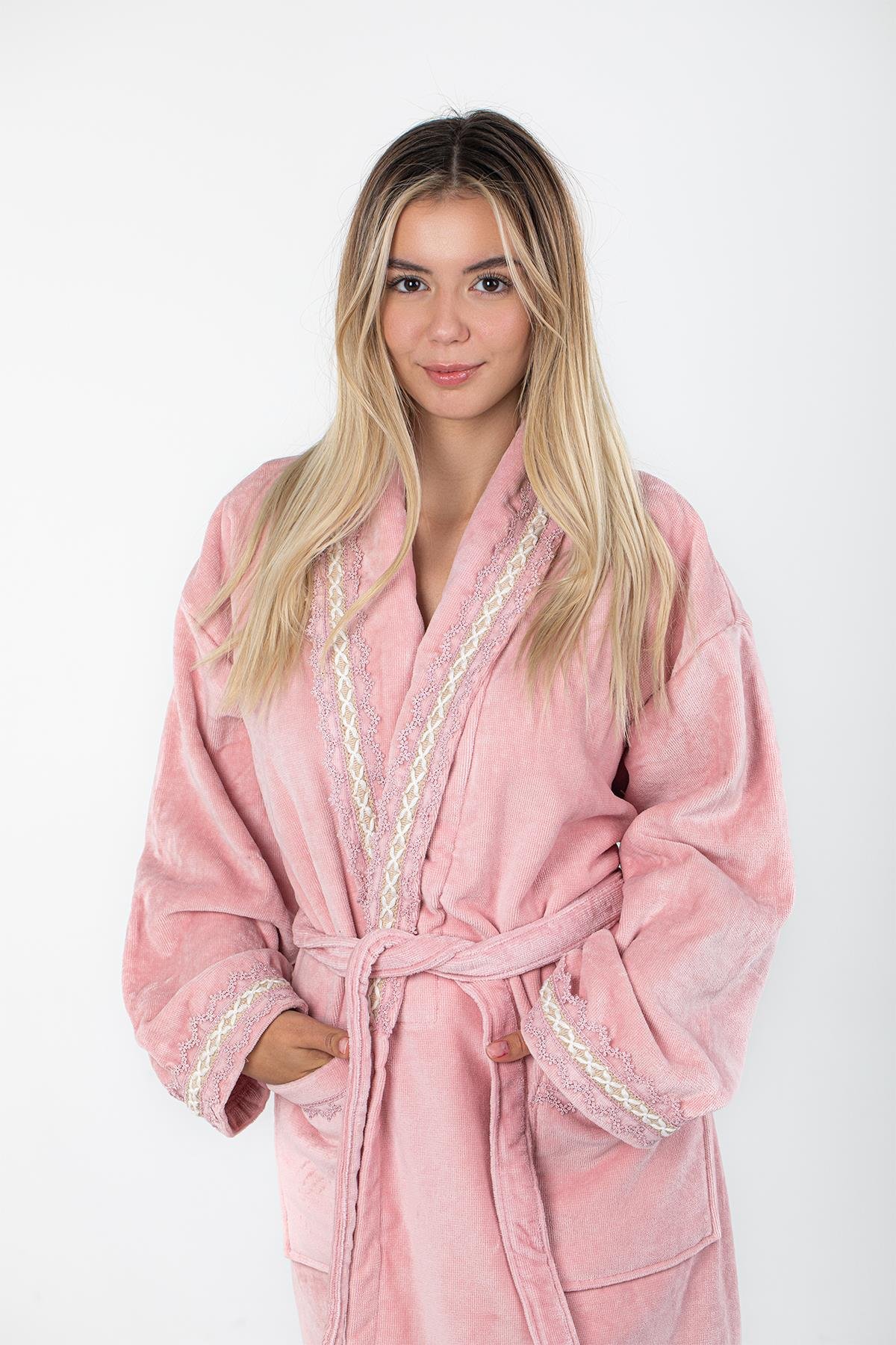 Velvet Line Deluxe Lady Bornoz Seti  - Çeçilya