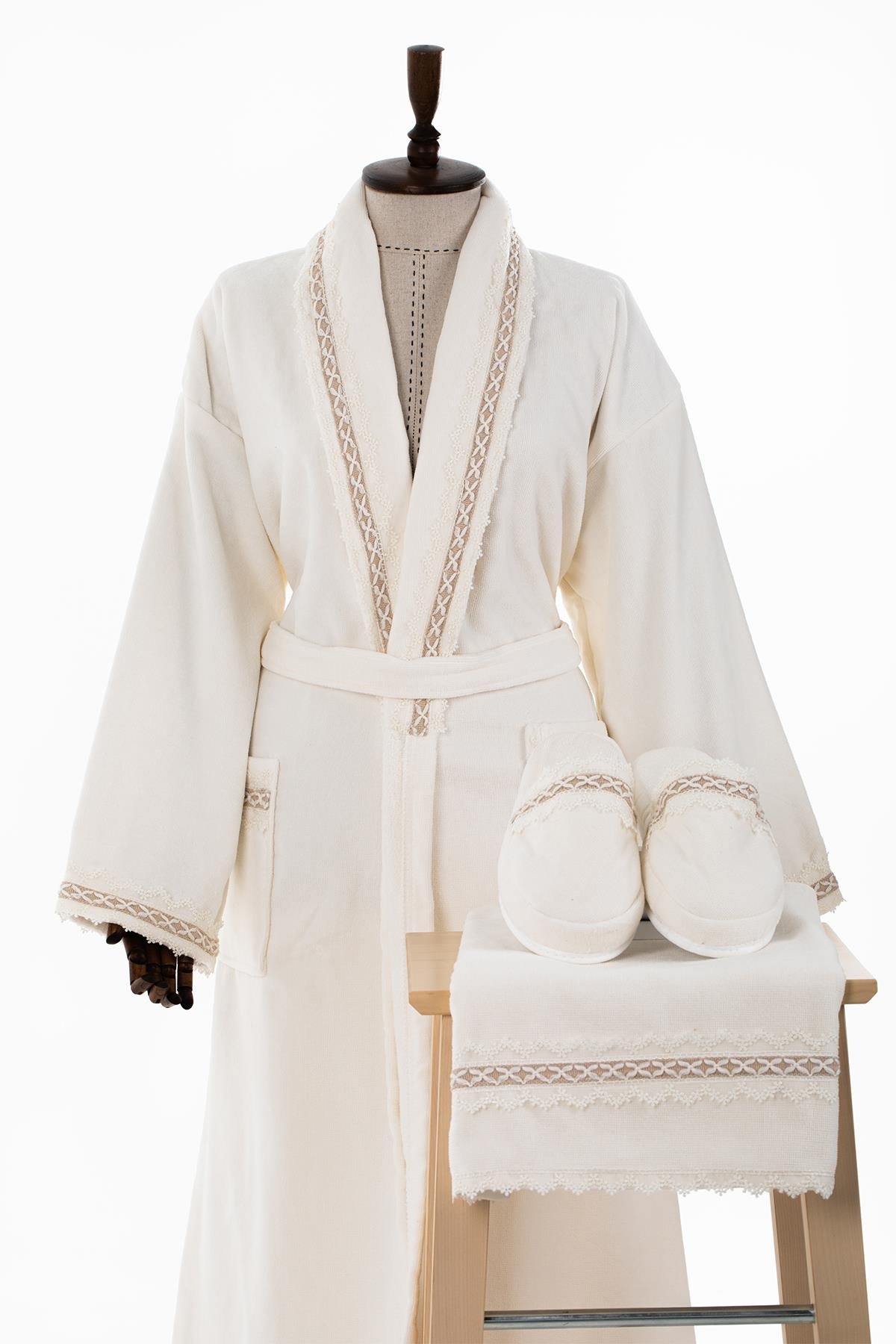 Velvet Line Deluxe Lady Bornoz Seti  - Çeçilya