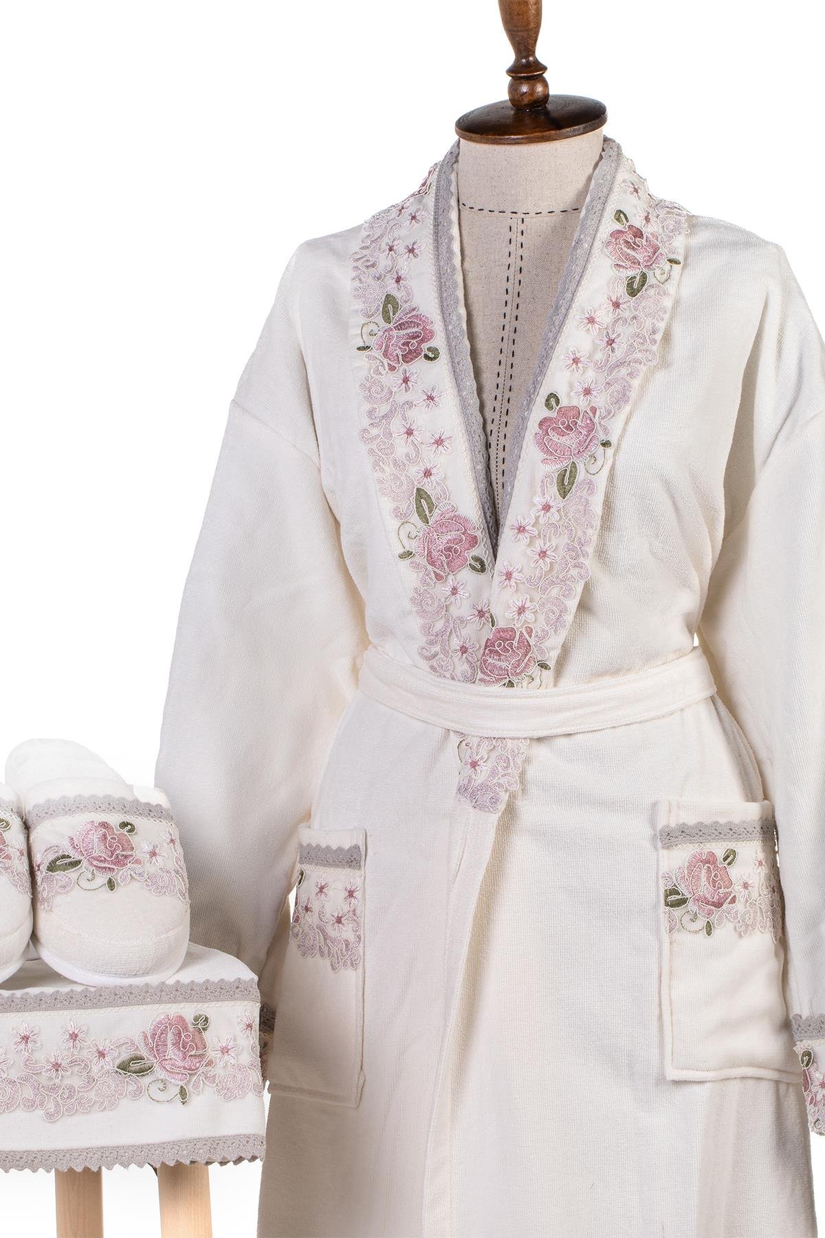 Velvet Line Deluxe Lady Bornoz Seti - Gülerol