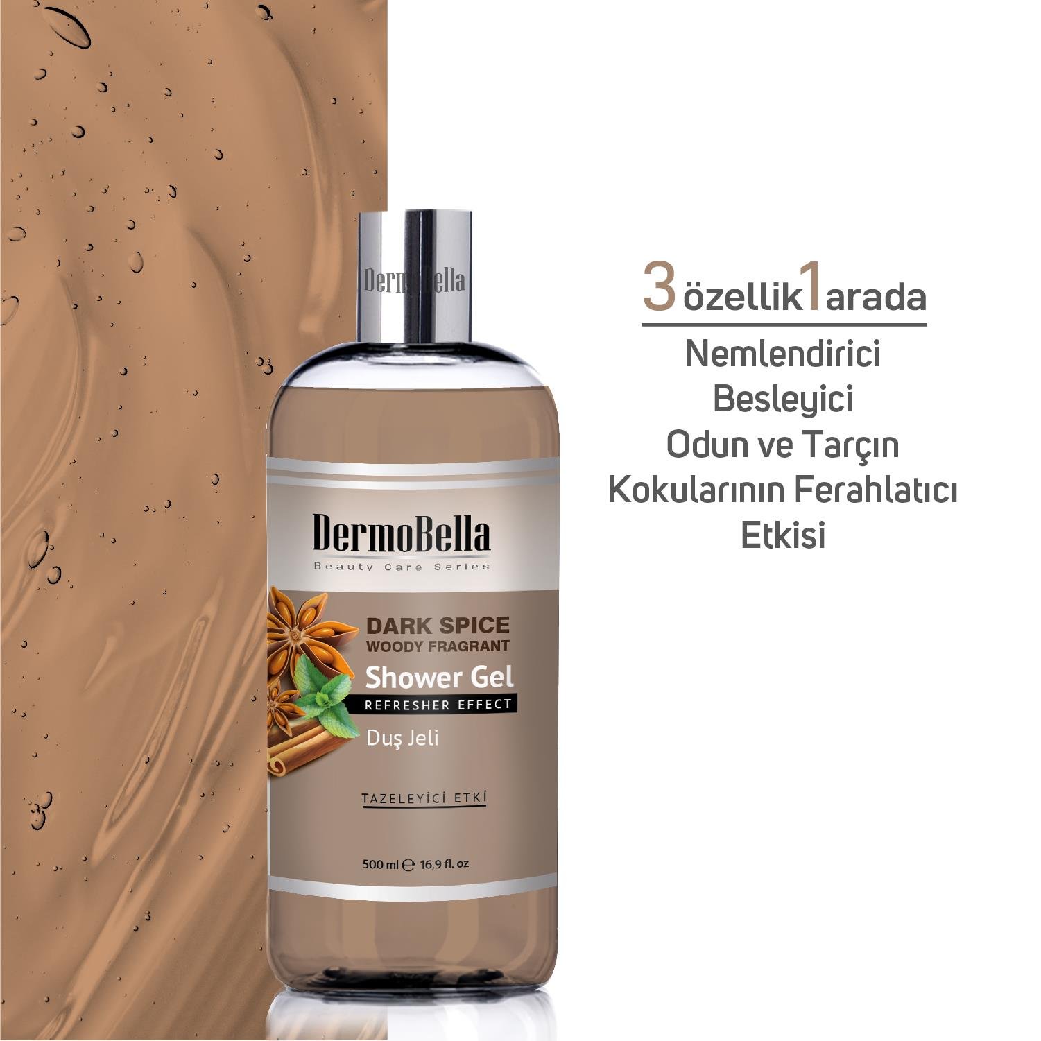 Dermobella Dark Spice Woody Fragrant Shower Gel 500Ml