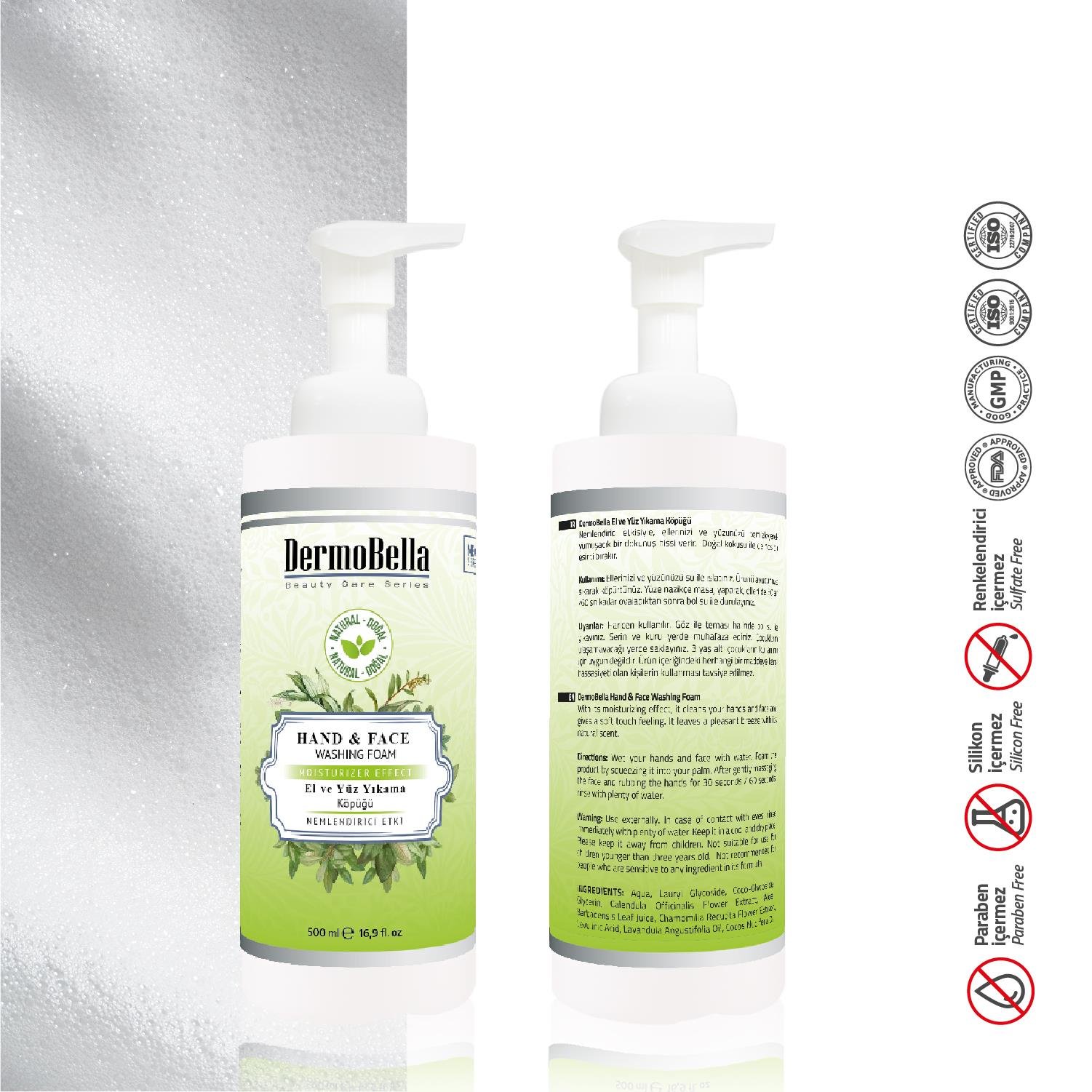 Dermobella Hand And Face Wash Cleasing Foam 500Ml