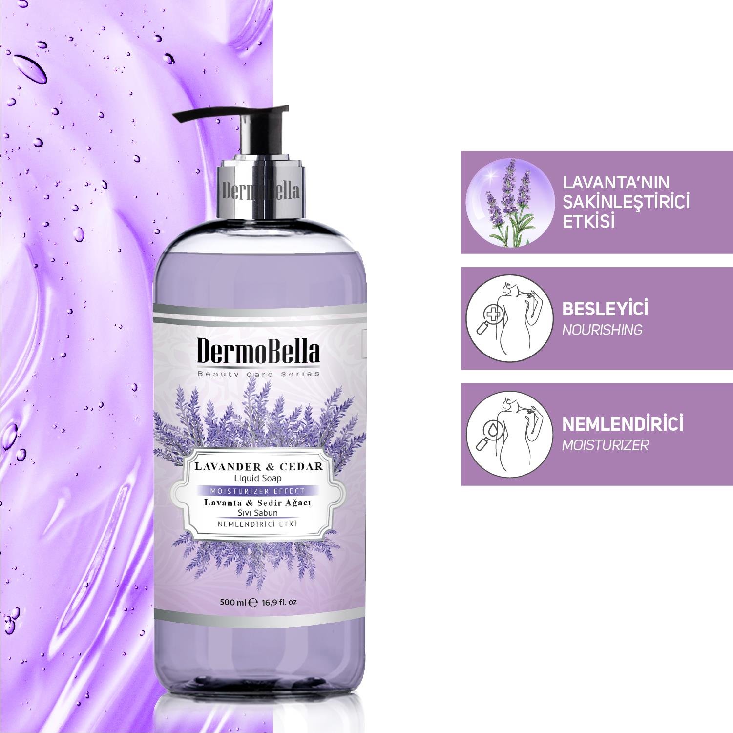 Dermobella Lavander And Cedar Liguid Soap 500Ml