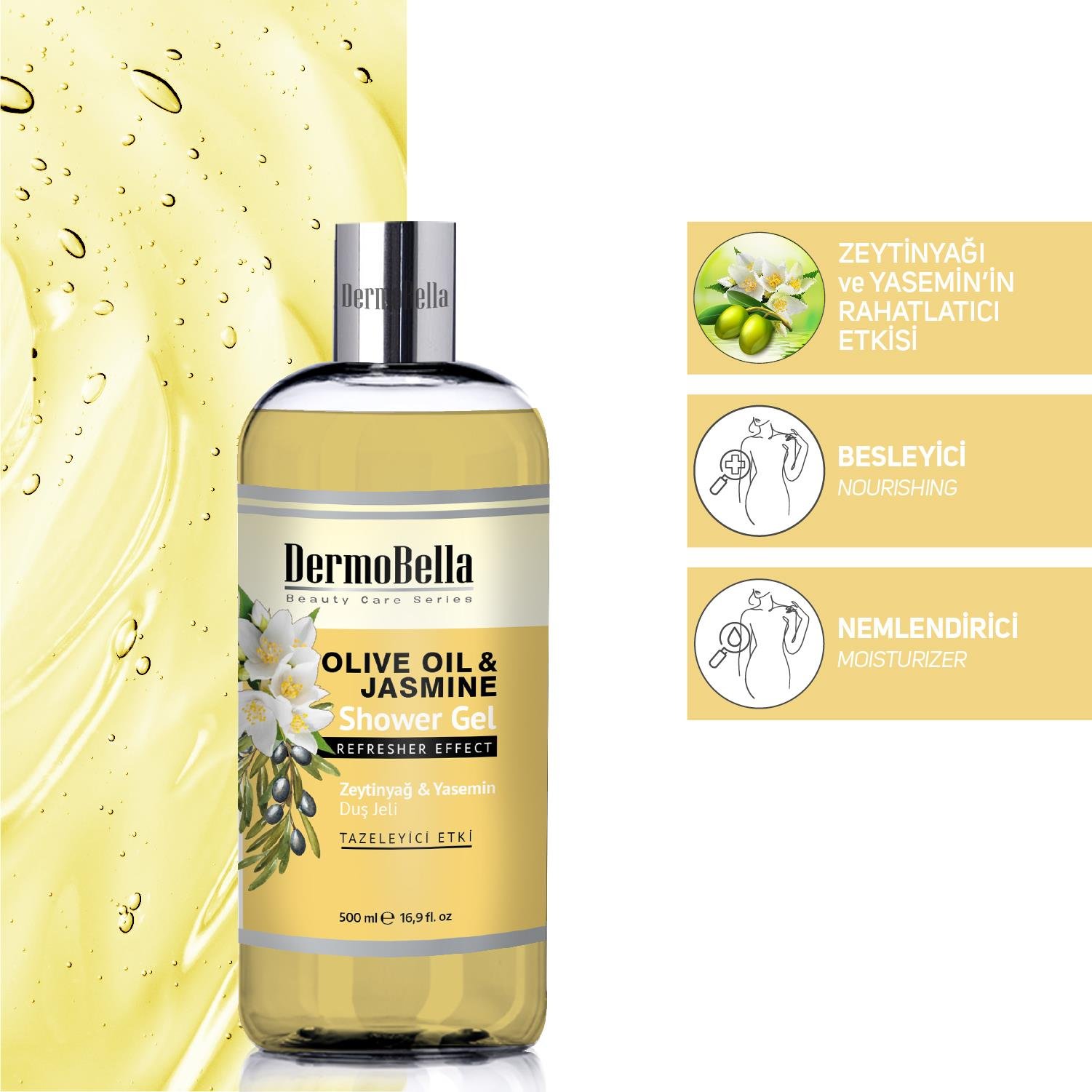 Dermobella Olive Oil And Jasmine Shower Gel 500Ml