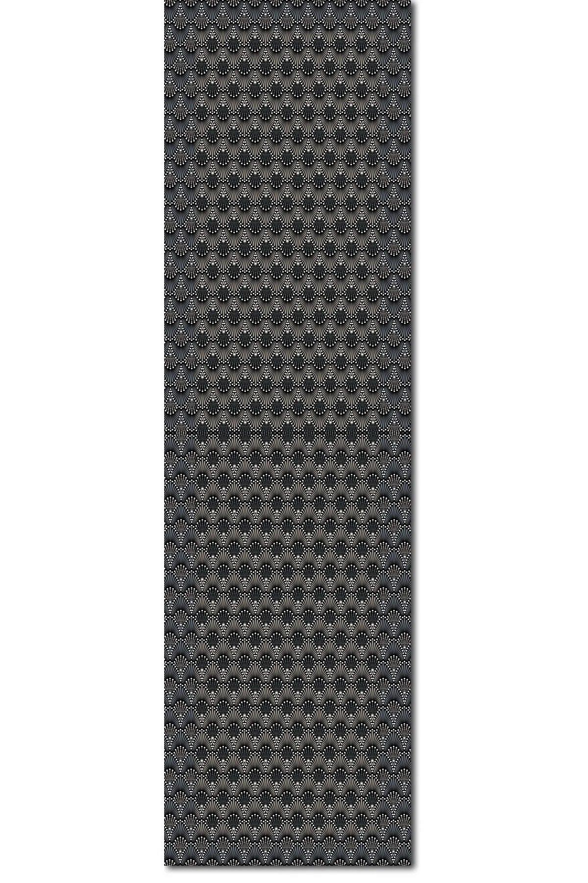 Su Damlası Desen Tasarımlı Saten Dijital Baskılı Runner