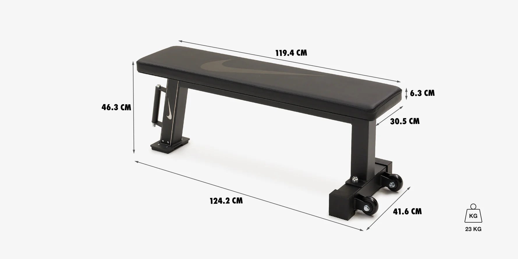 Nike Rolling Weight Bench - White