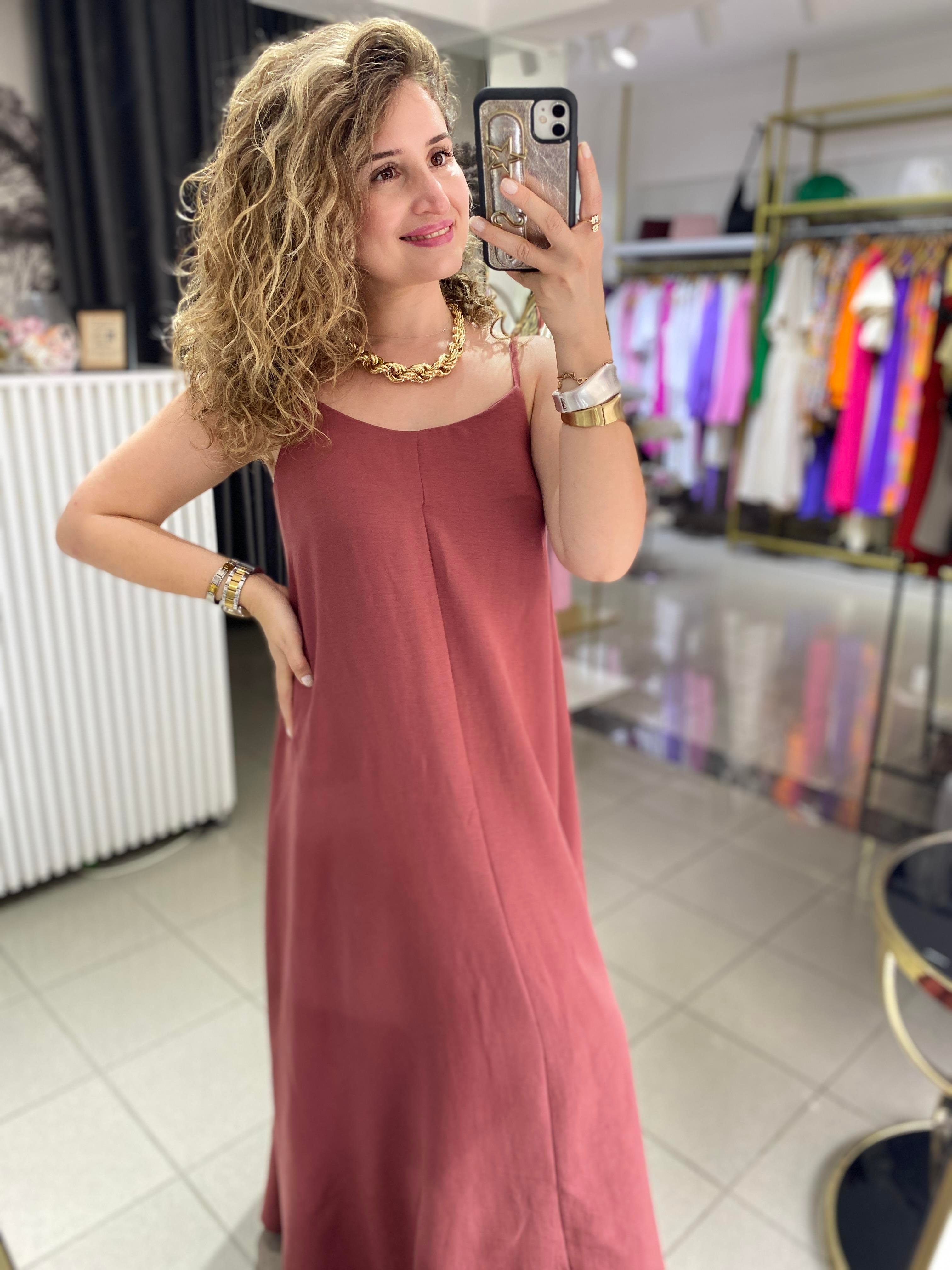 İP ASKILI TENSEL ELBİSE