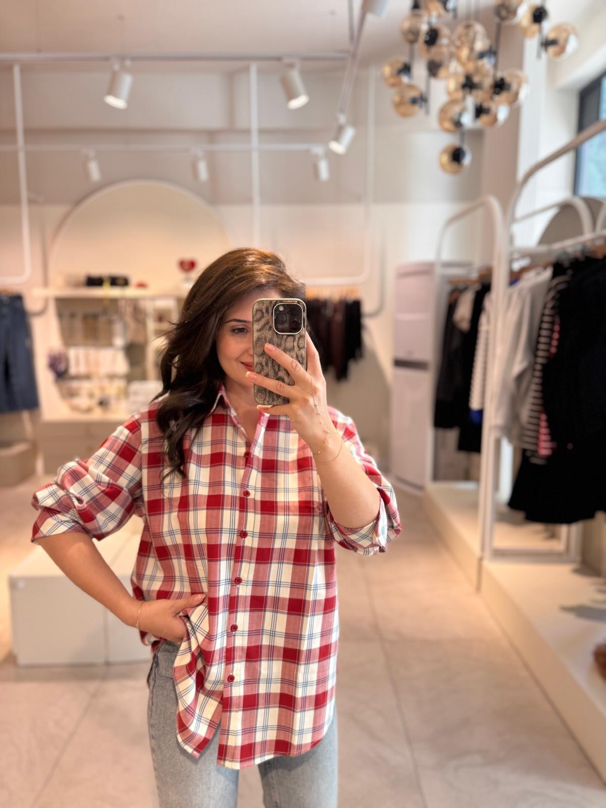 LARA KARELİ GÖMLEK