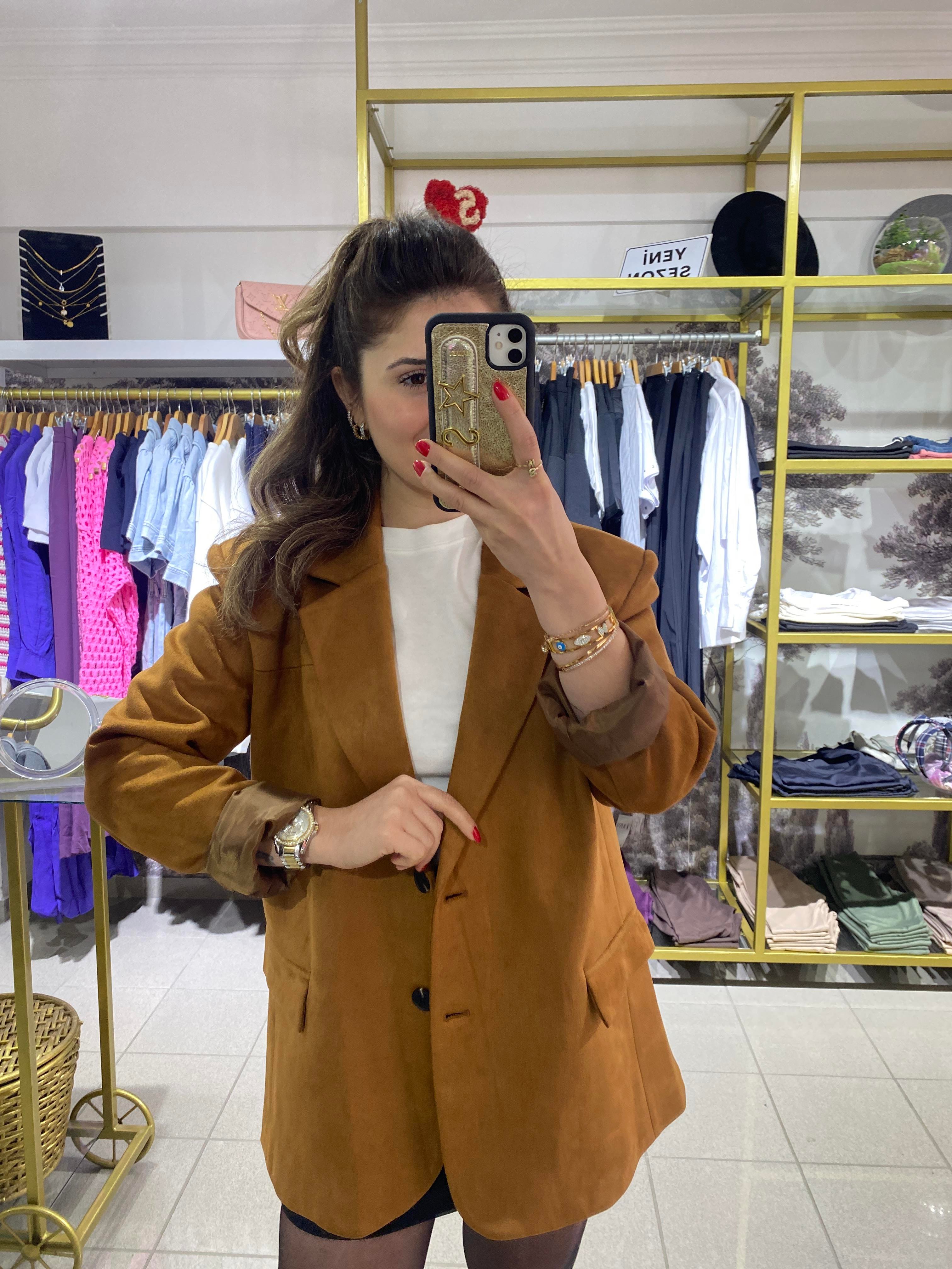 OVERSİZE SÜET BLAZER CEKET