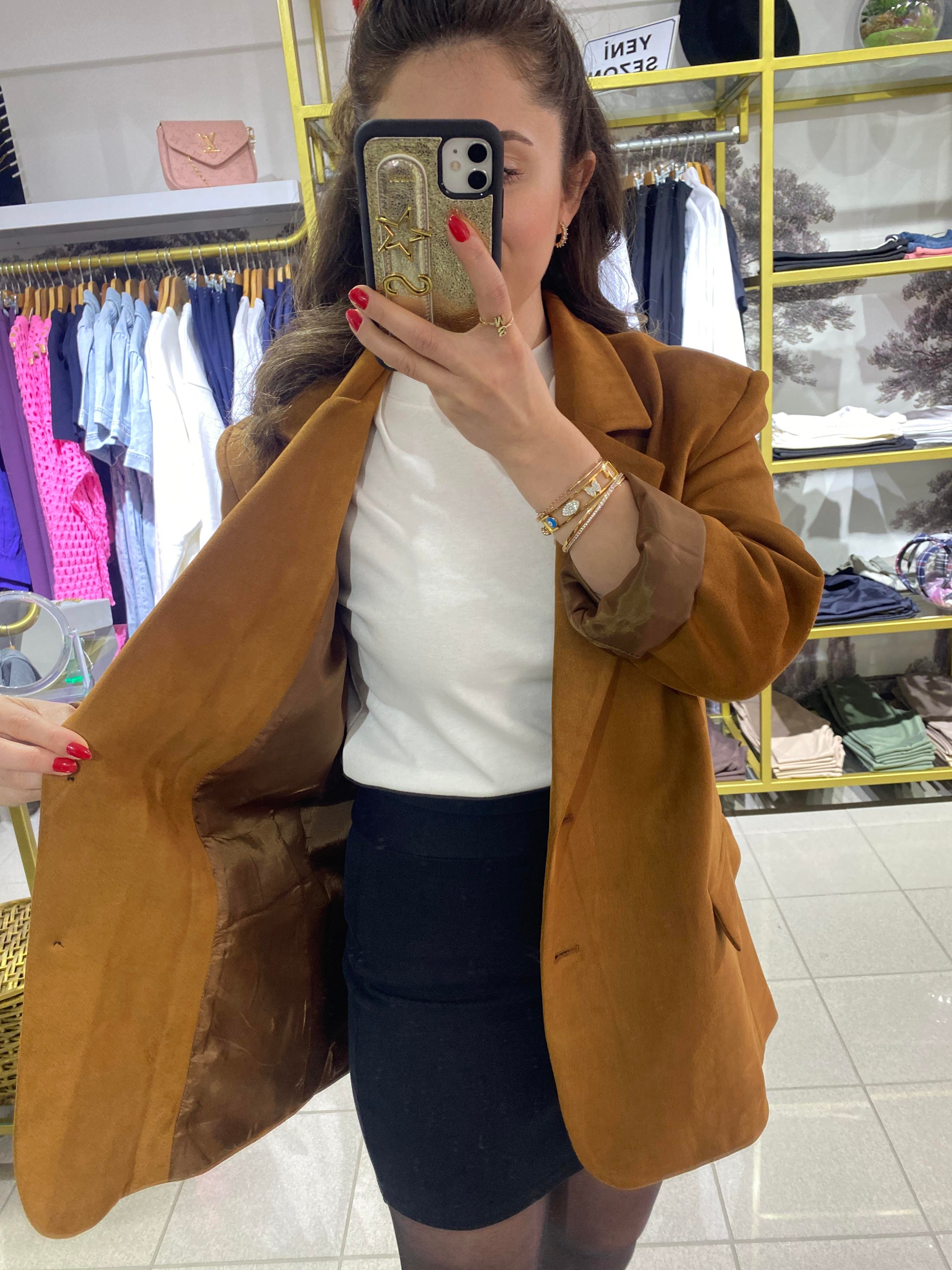 OVERSİZE SÜET BLAZER CEKET