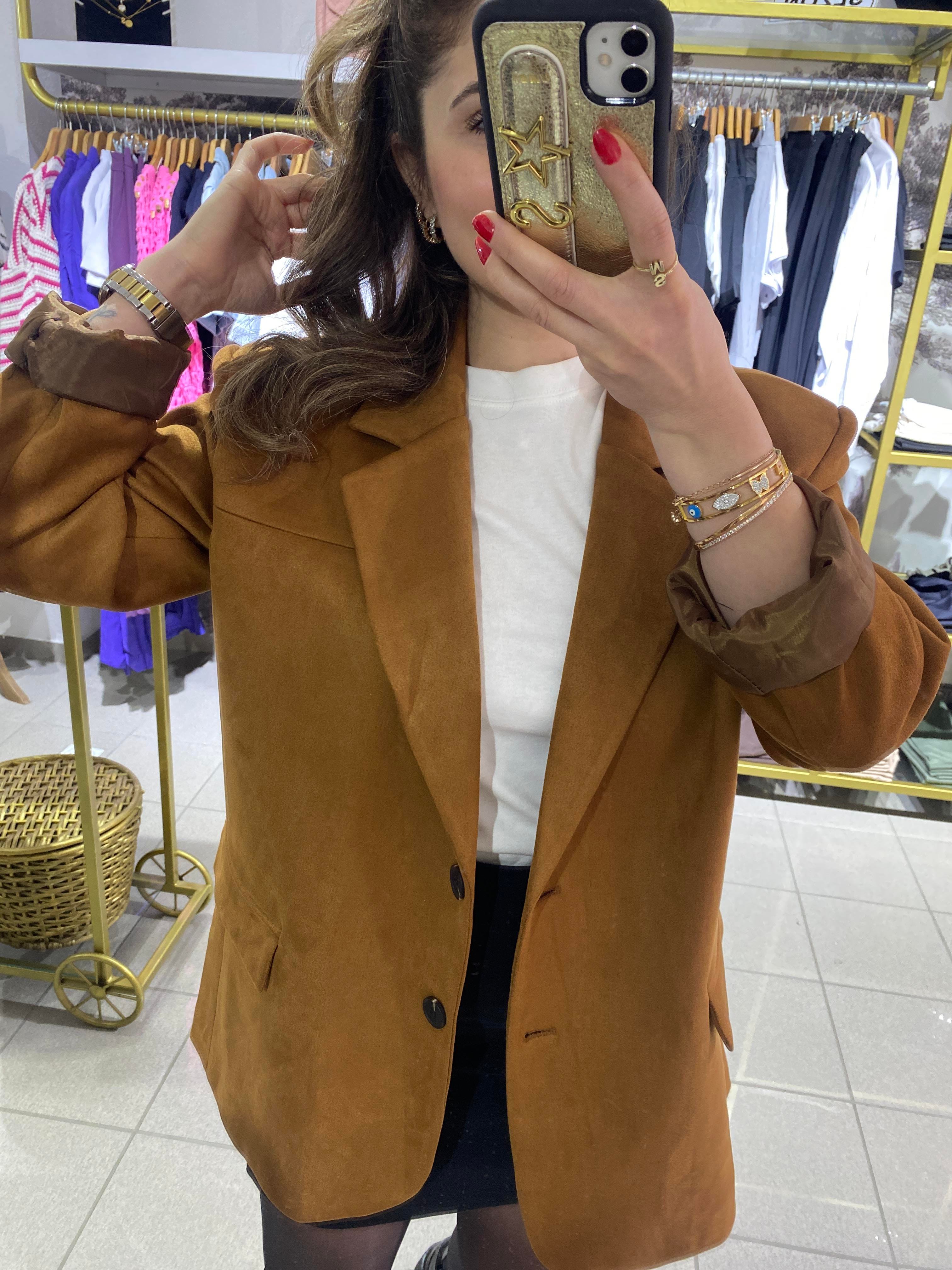 OVERSİZE SÜET BLAZER CEKET