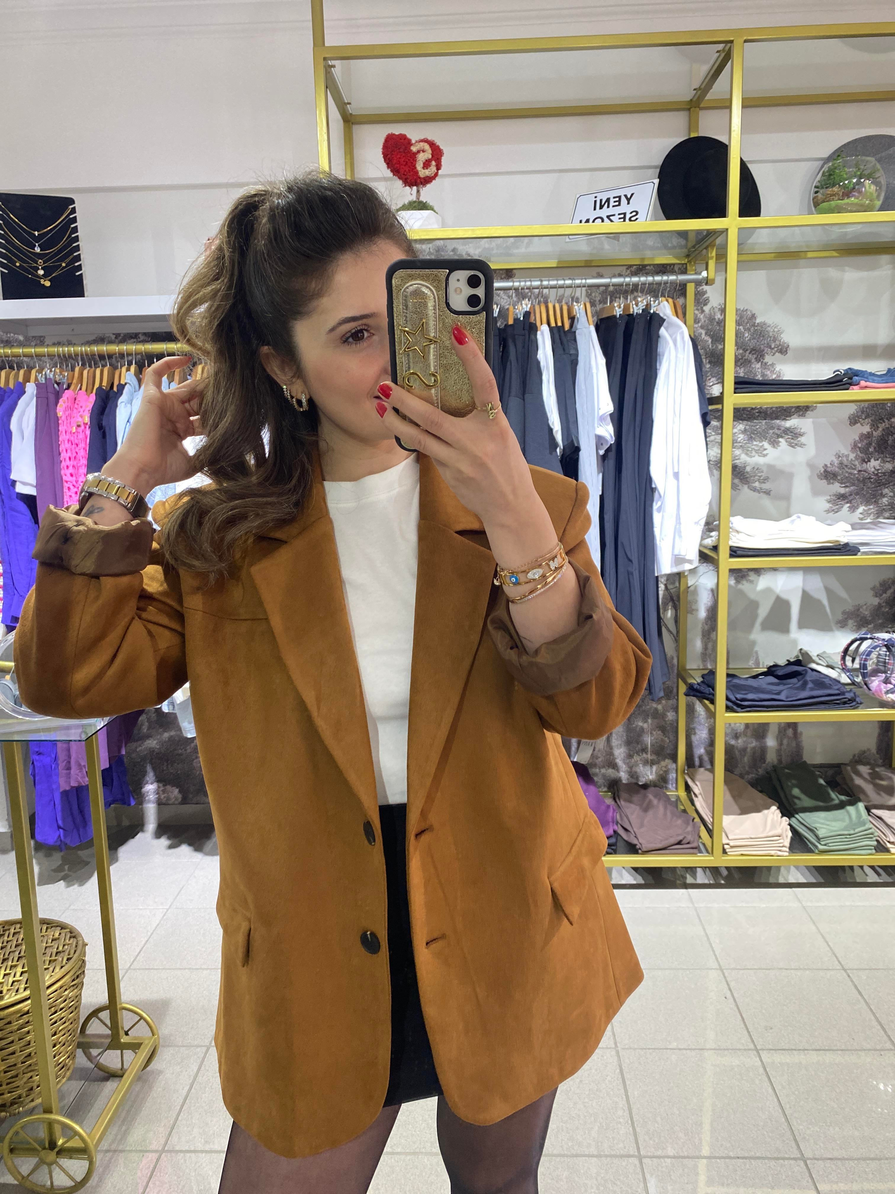 OVERSİZE SÜET BLAZER CEKET