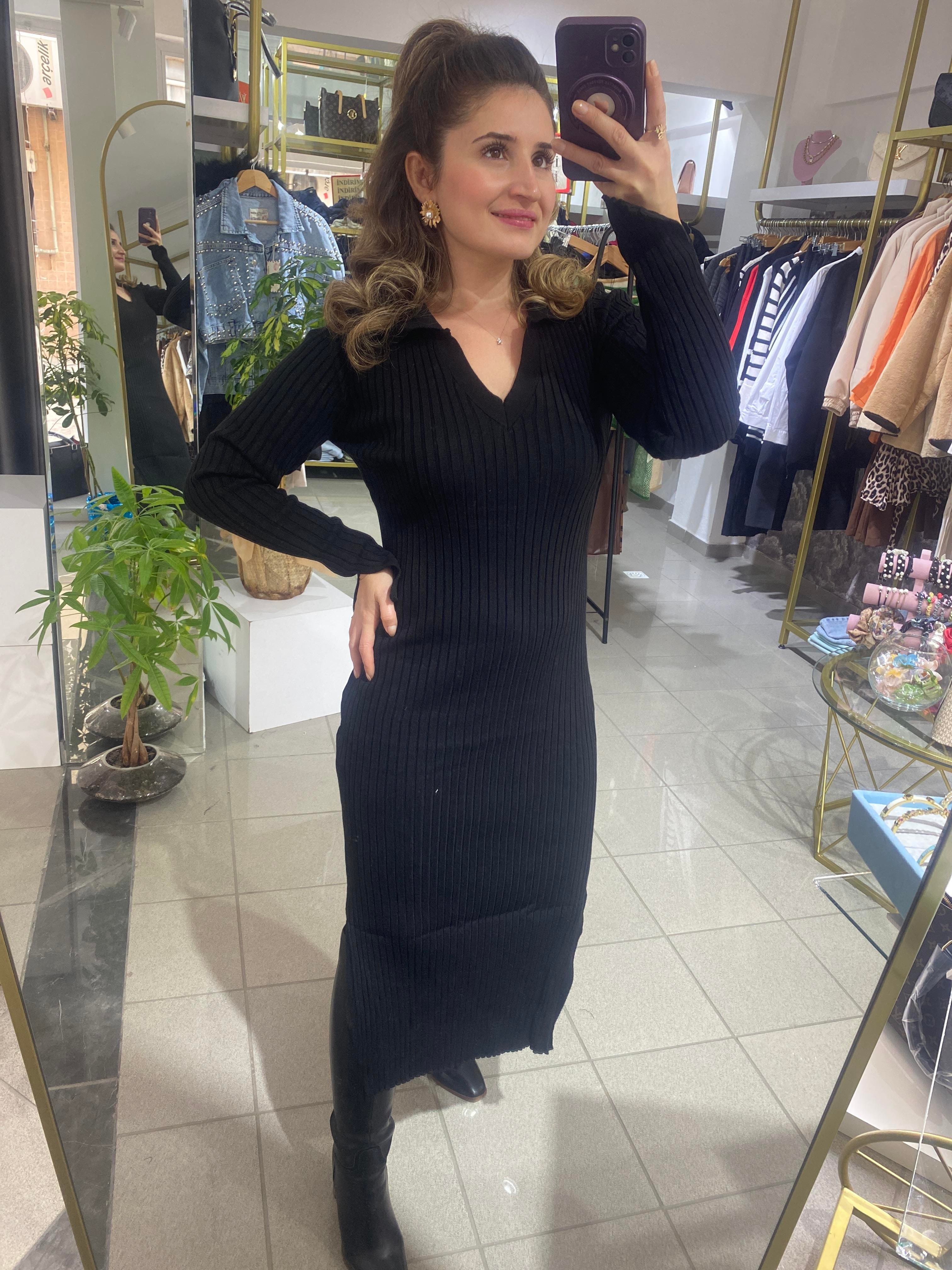 POLO YAKA TRİKO ELBİSE