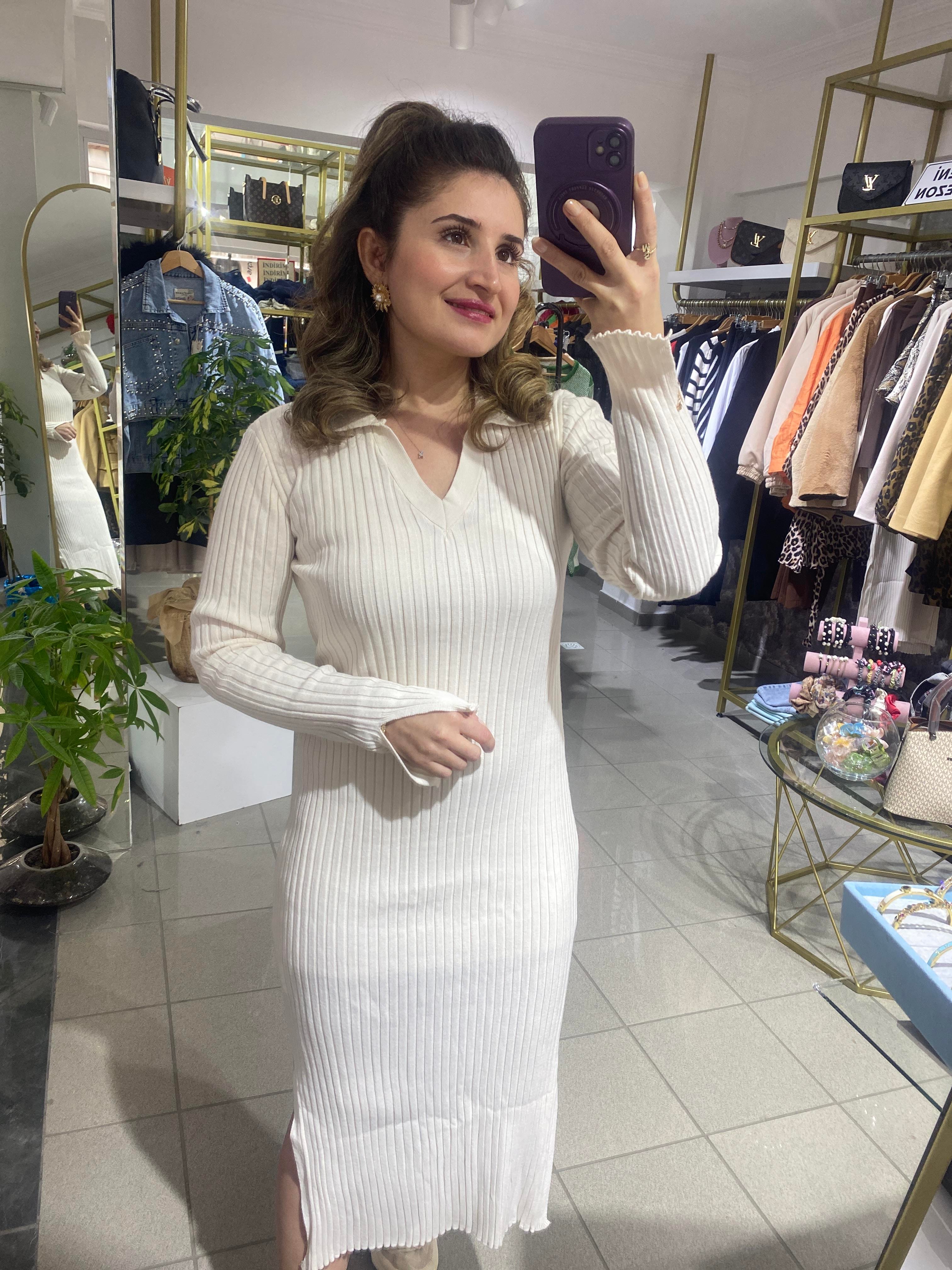 POLO  YAKA TRİKO ELBİSE