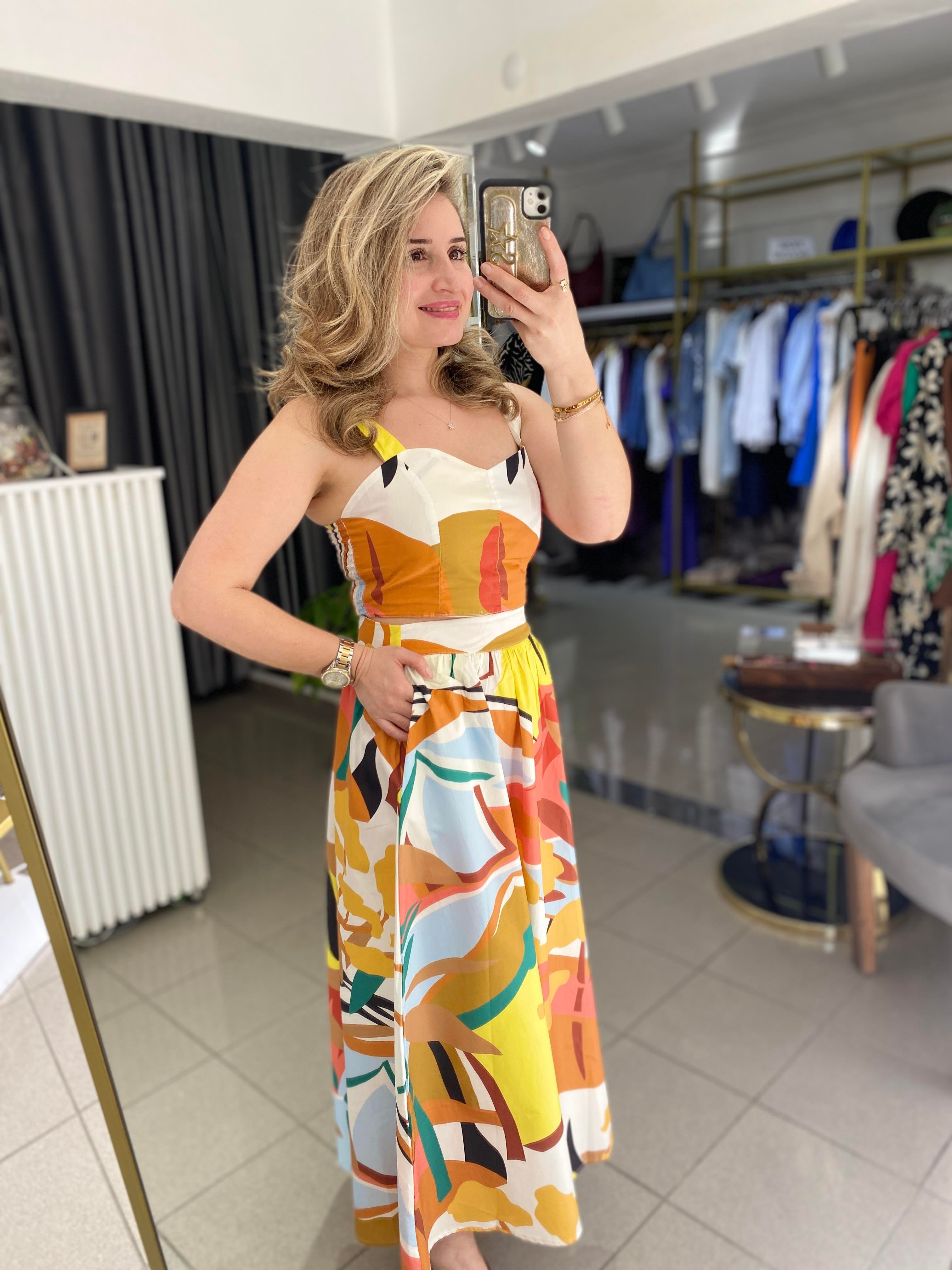 POPLİN KUMAŞ CROP TAKIM