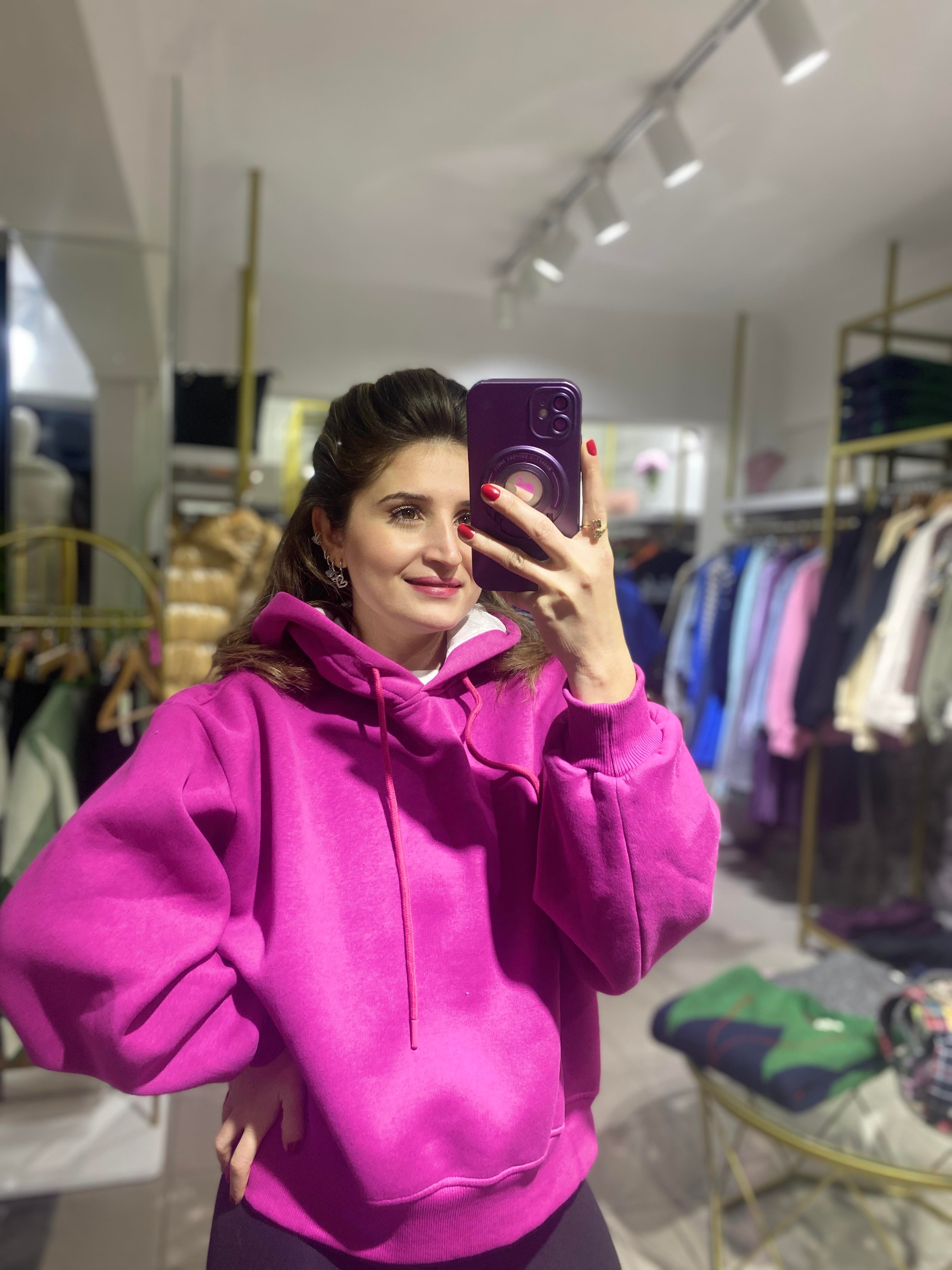 ŞARDONLU FUŞYA SWEAT