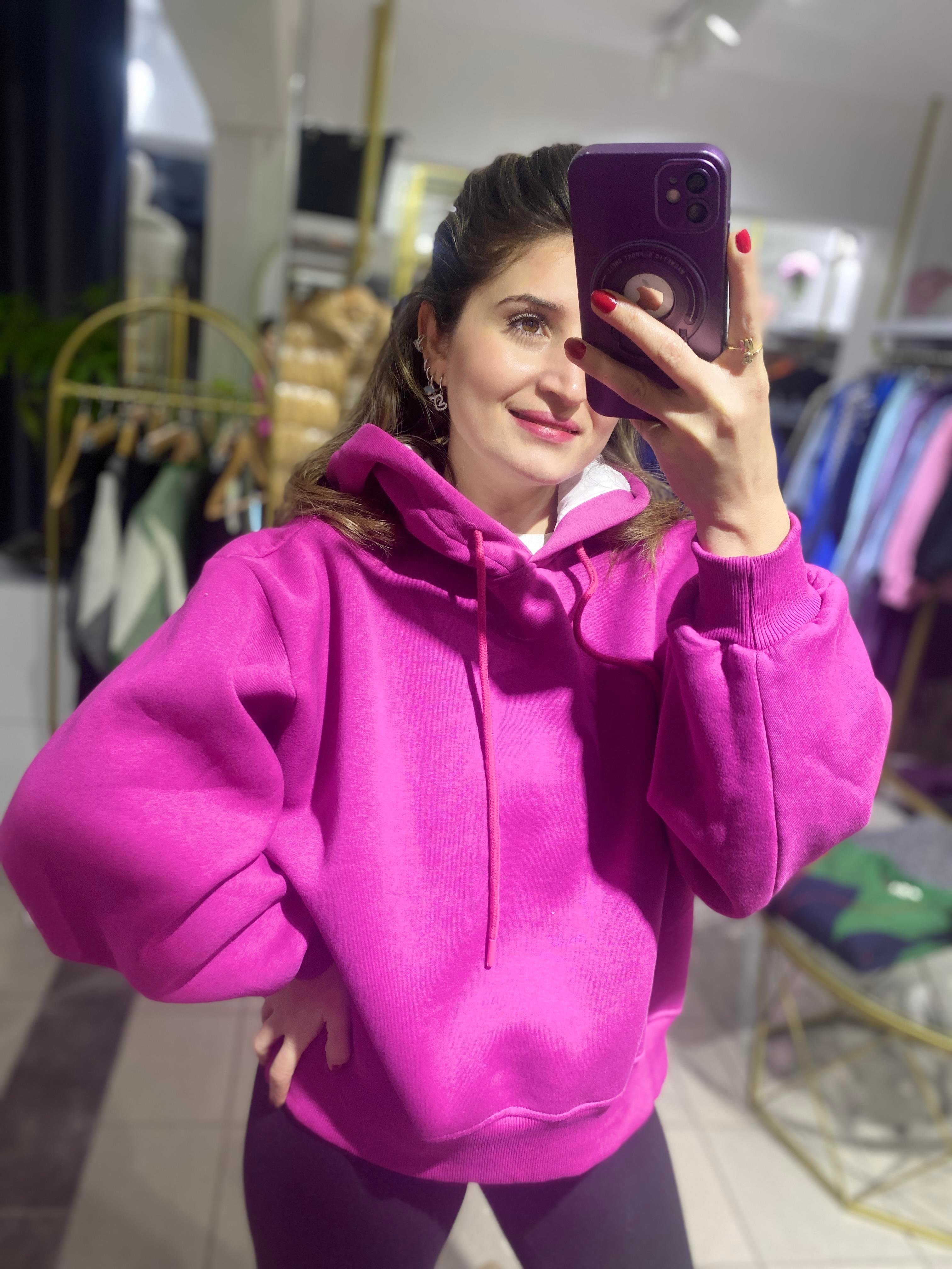 ŞARDONLU FUŞYA SWEAT