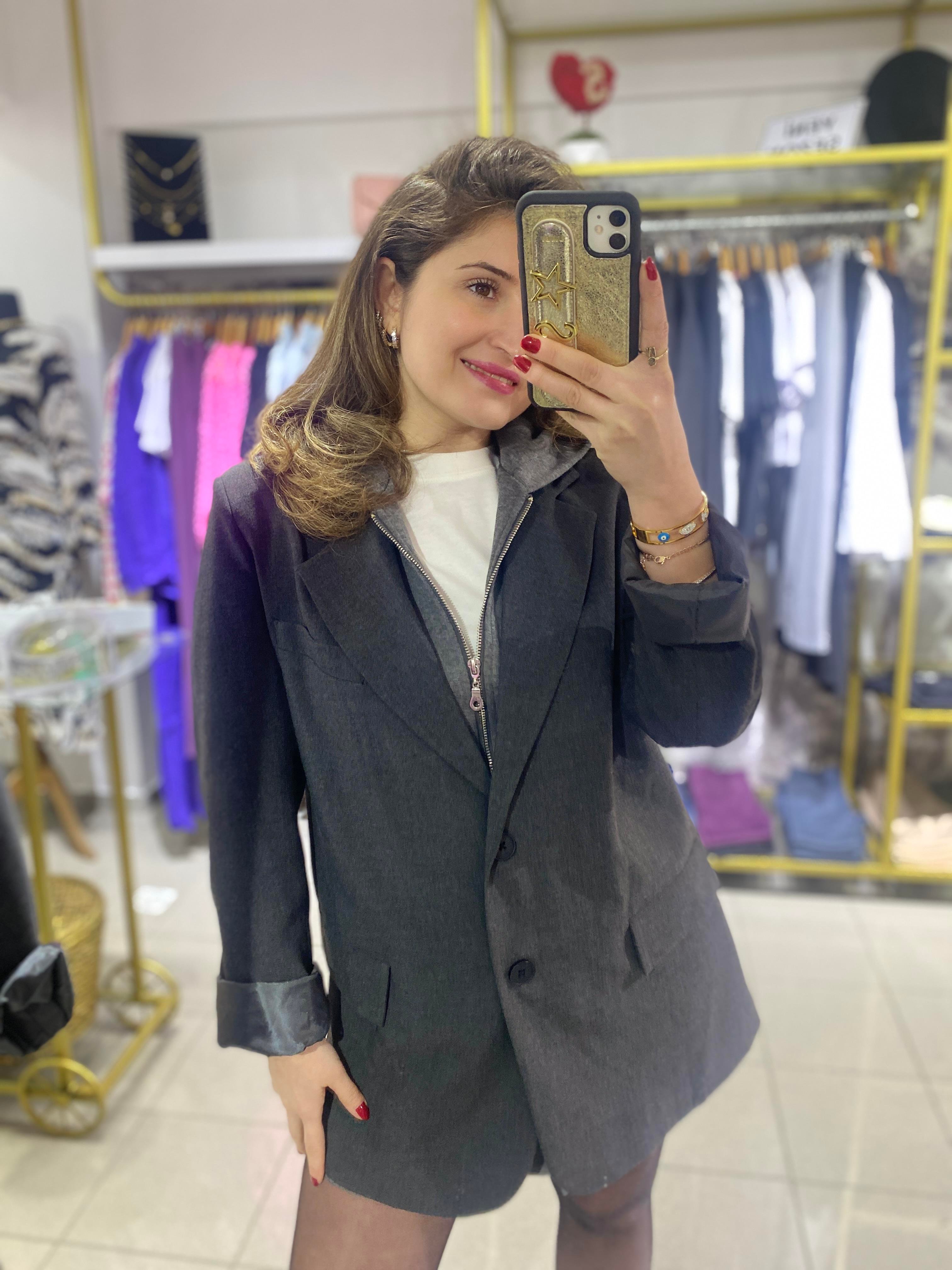 SWEAT DETAYLI BLAZER CEKET