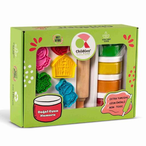 ChildGen Doğal Oyun Hamurları Premium Kutu Set - Çiftlik